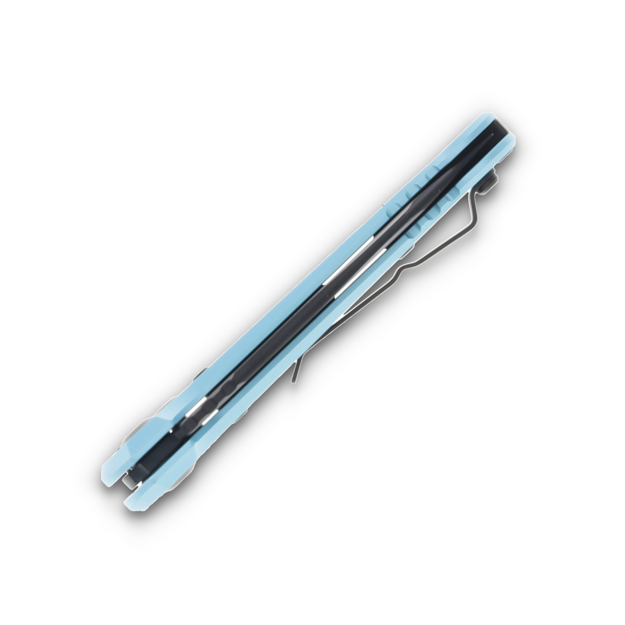 Microtech LUDT Gen III AUTO Turquoise Folding Knife 3.5in Black Tanto Serrated AUMT11363TQ View 5