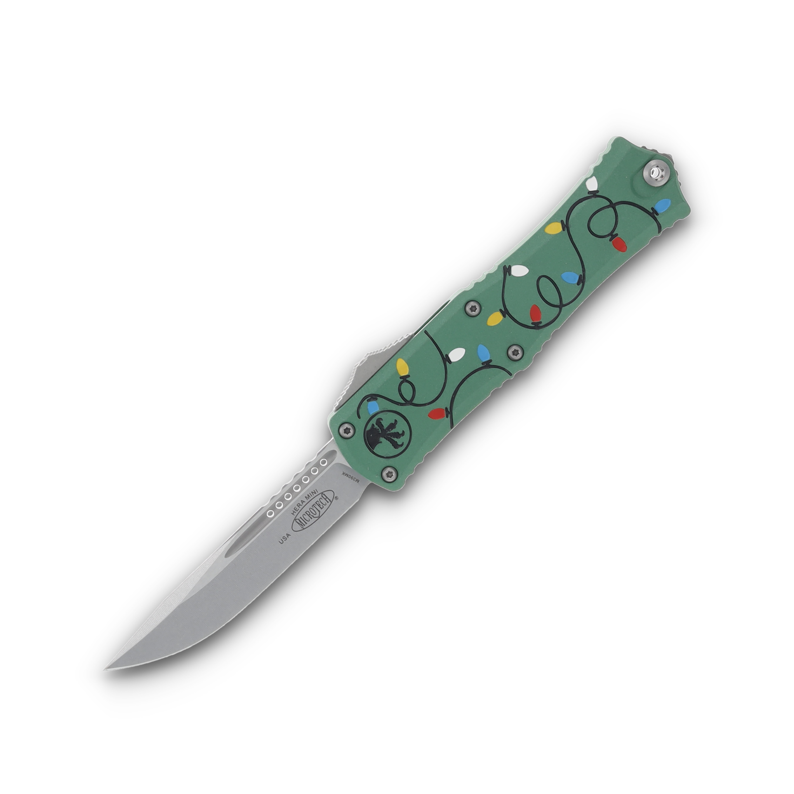 Microtech Hera II Mini S/E Christmas Green AUMT1703M10GRCMAS View 1