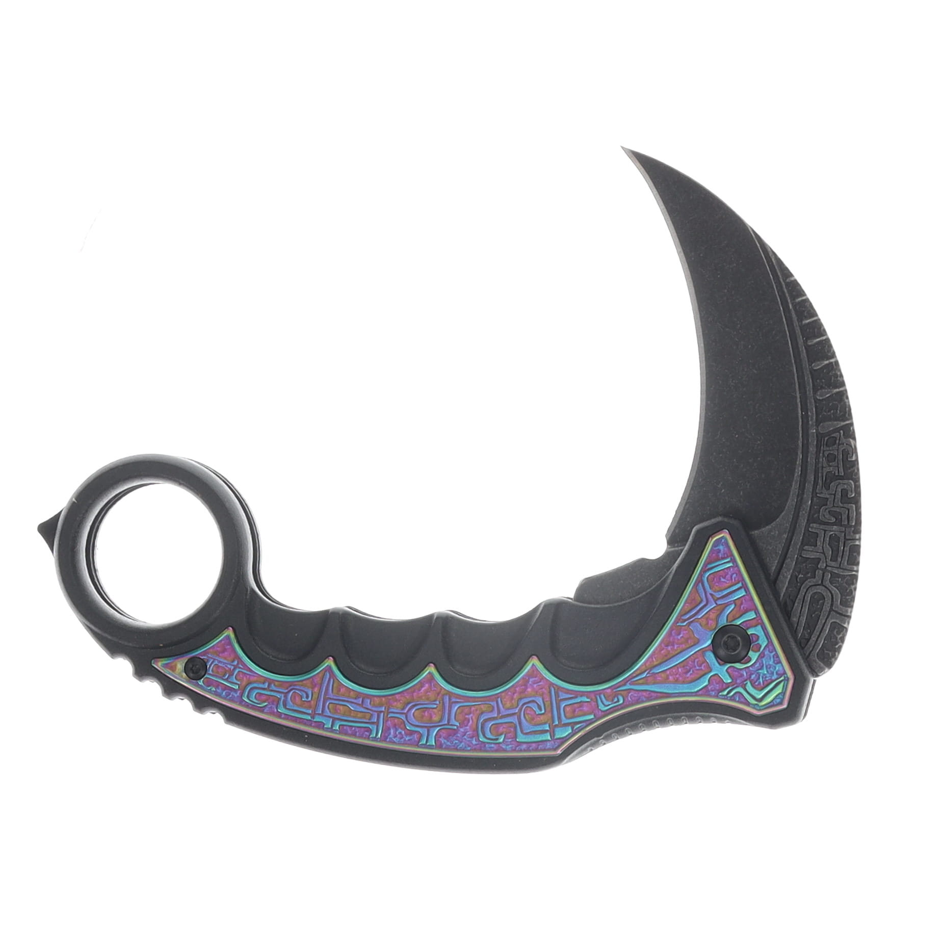 Szco 5.5" Gothic Karambit Assisted Open Linerlock Rainbow 300612RB View 3