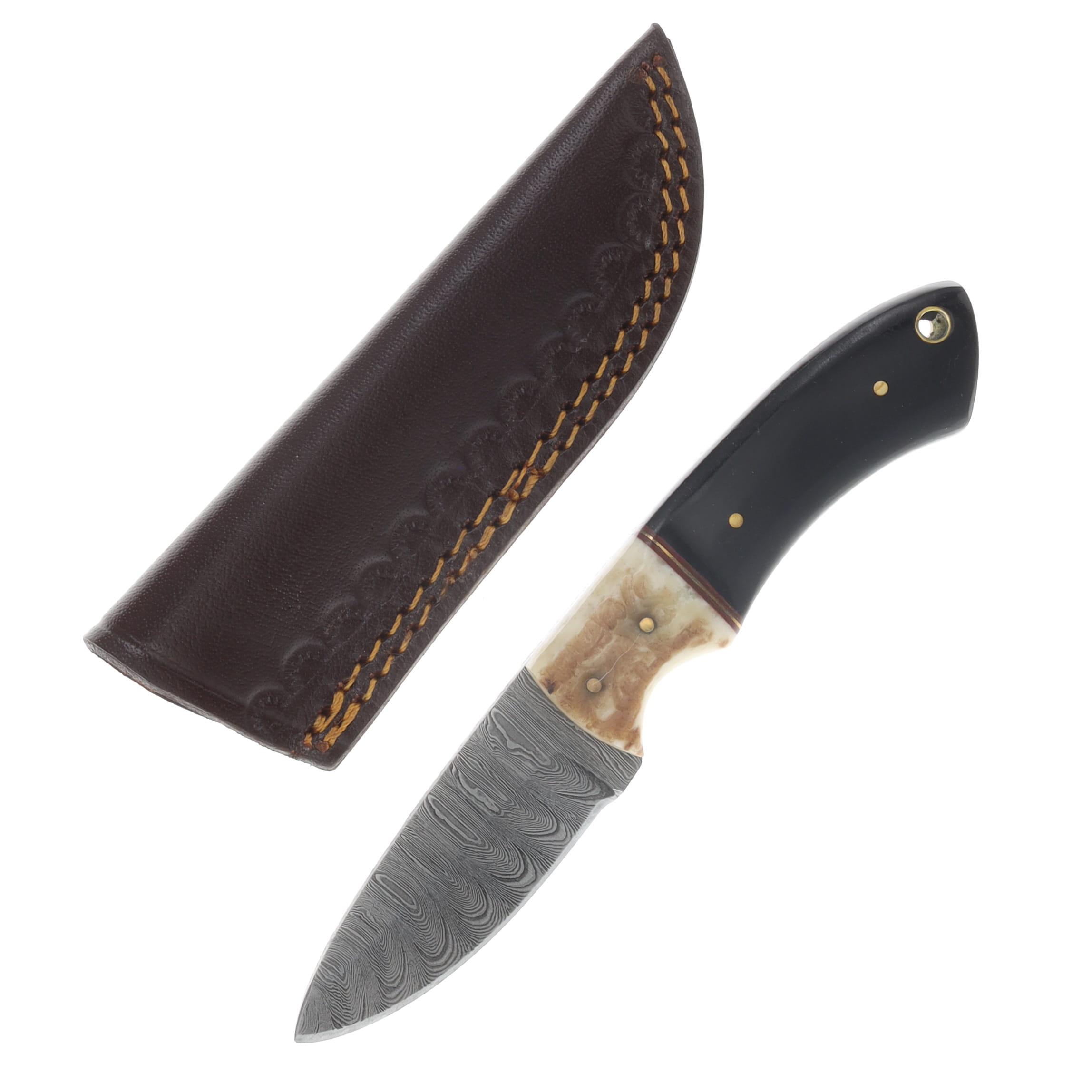 Szco 7" ELD Skinner Stag Buffalo Horn Leather Sheath DM1399 View 1