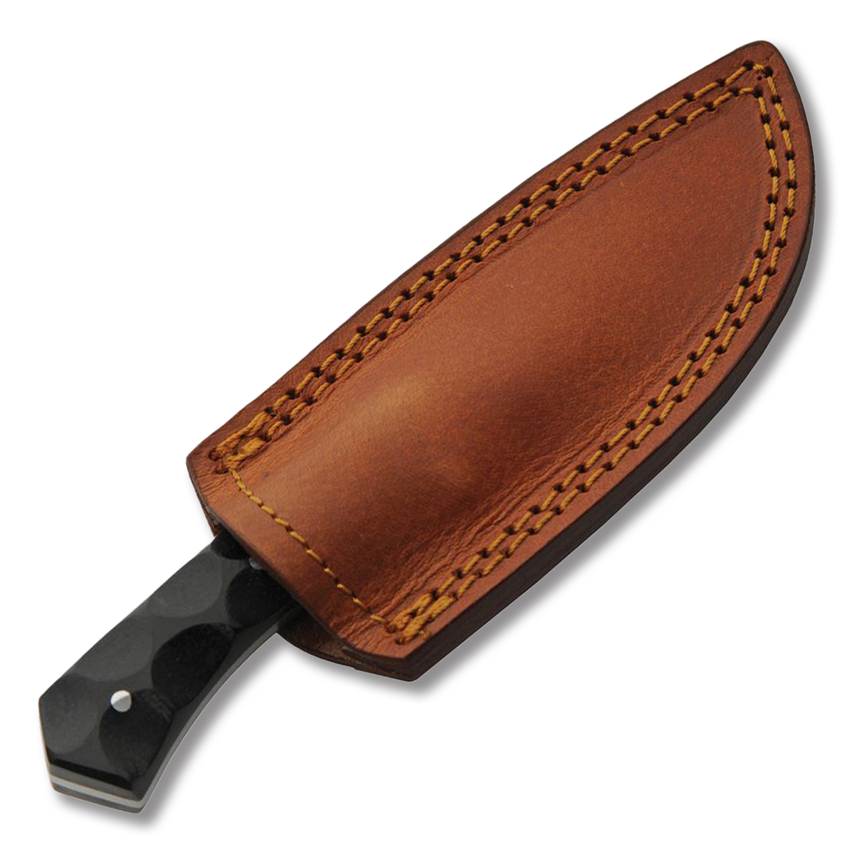 Szco 6.5" Imitation Turquoise Black Micarta Skinner Leather Sheath DM1404TR View 3