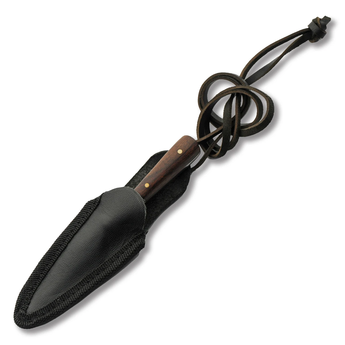 Szco 5" Bosom Dagger Stag Wood Leather Sheath DM1408 View 3