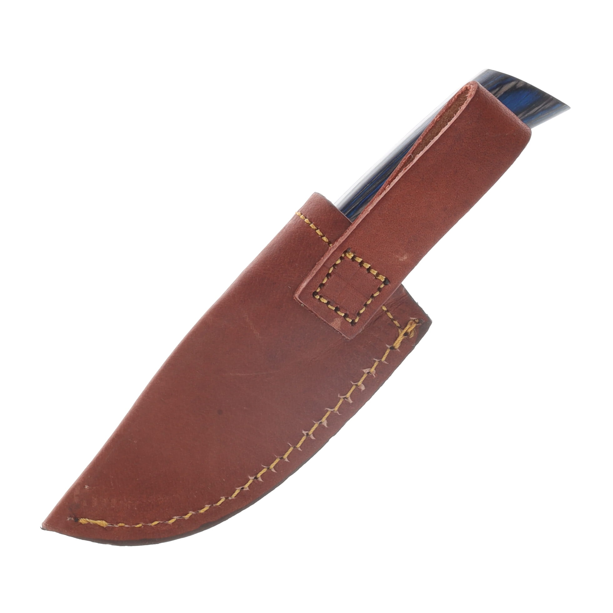 Szco 6.75" Forged Skinner Sapphire Hunter Blue Wood Leather Sheath HS4450 View 6