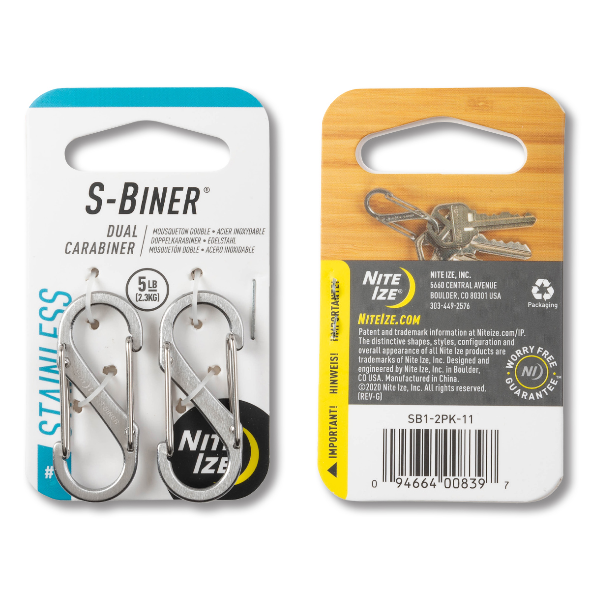 Nite Ize S-Biner Carabiner #1 Silver NI08397 View 2