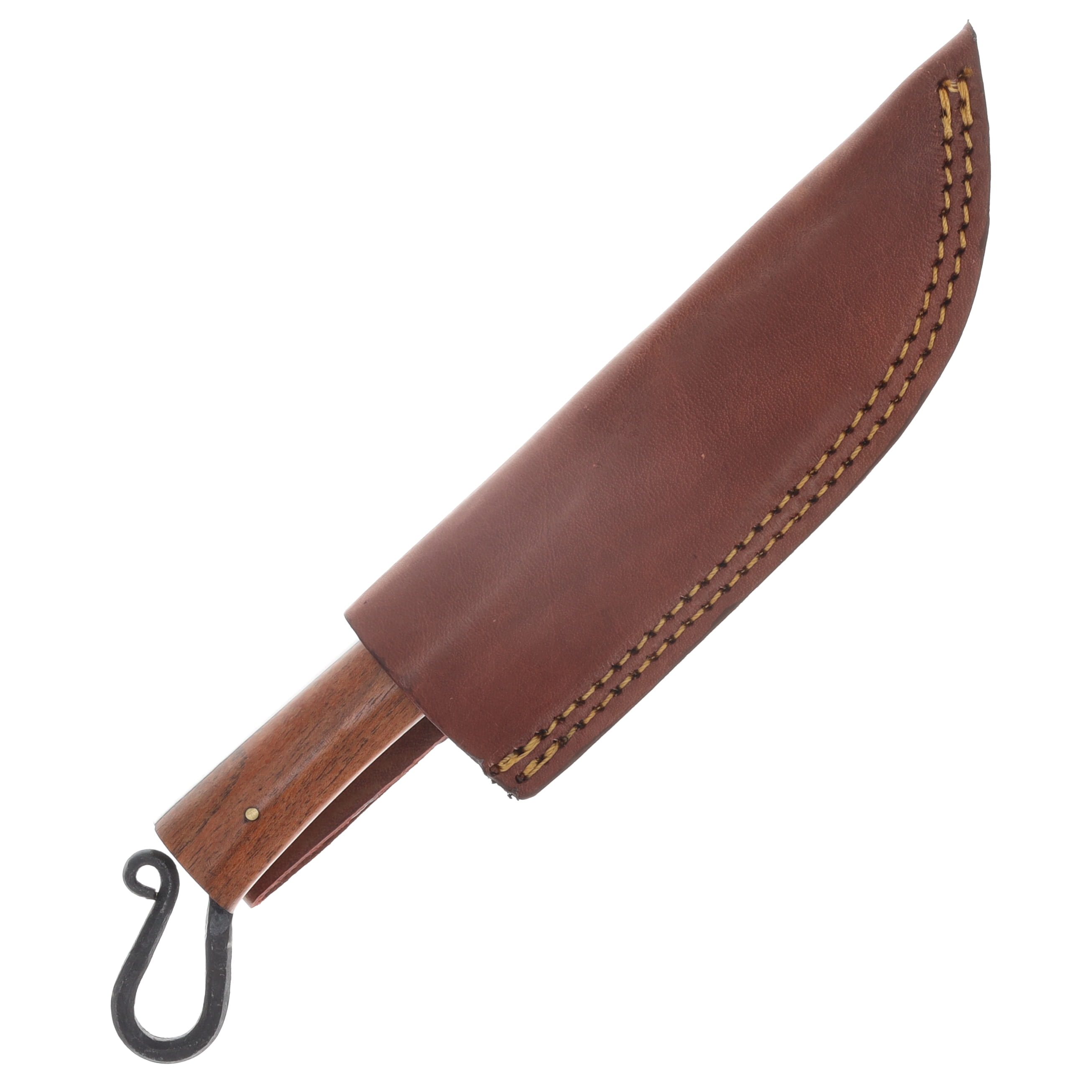 Szco 9.75" Forged Pitch Blade Hunter Wood Leather Sheath HS4459 View 7