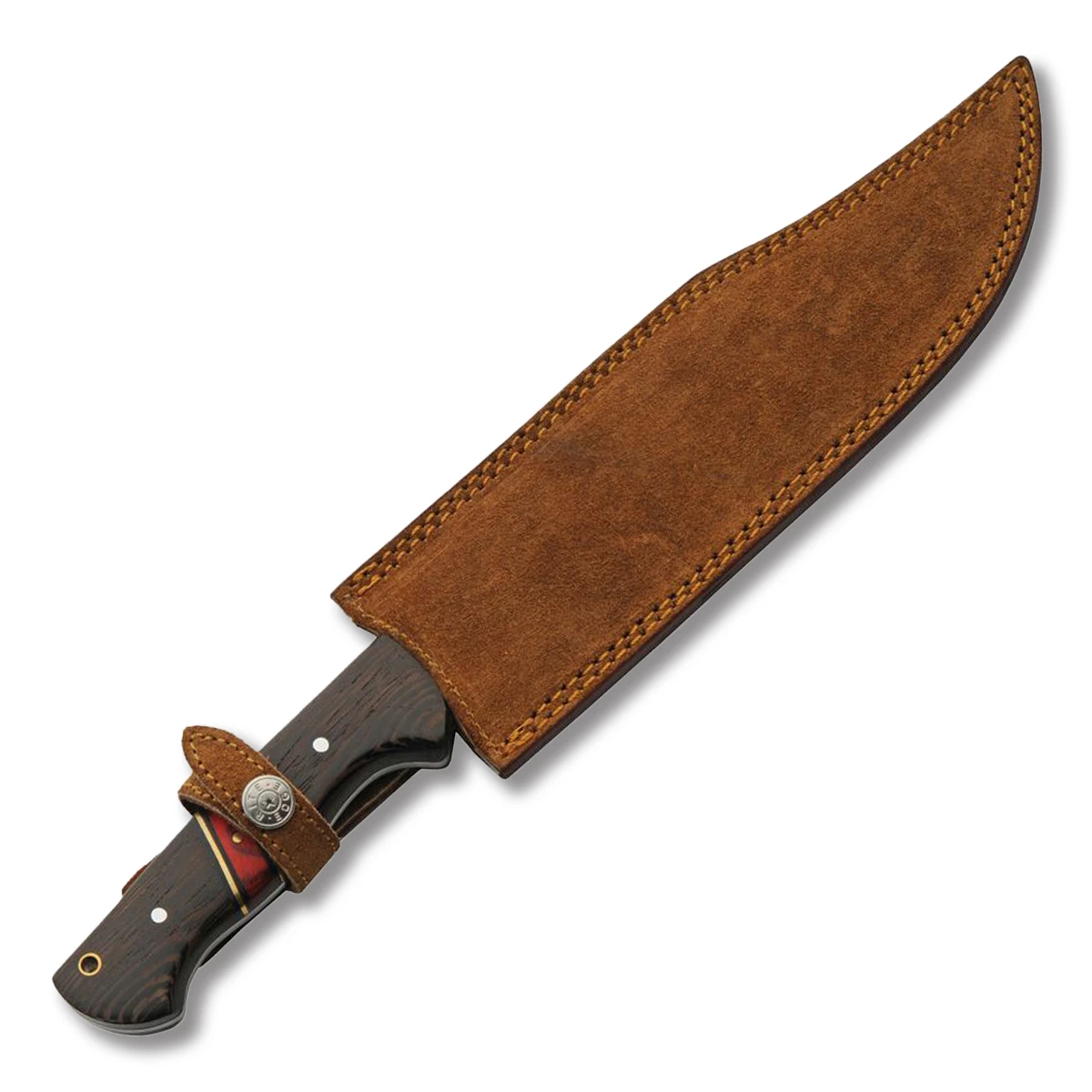 Szco 15" Forged Bowie Wood Leather Sheath HS4463 View 3
