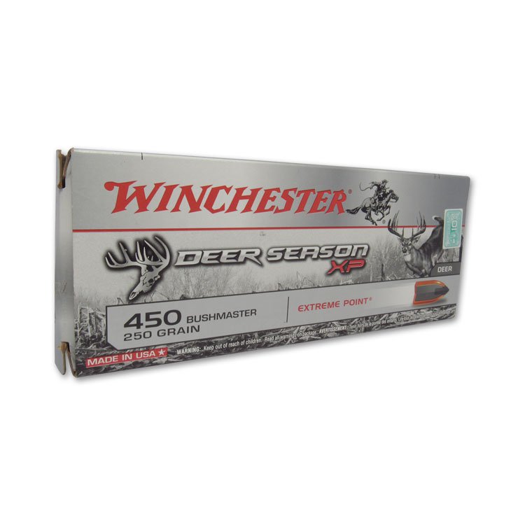 Winchester Deer Season XP 450 Bushmaster Ammunition 250 Grain Polymer Tip 20 Rounds X450DS View 1