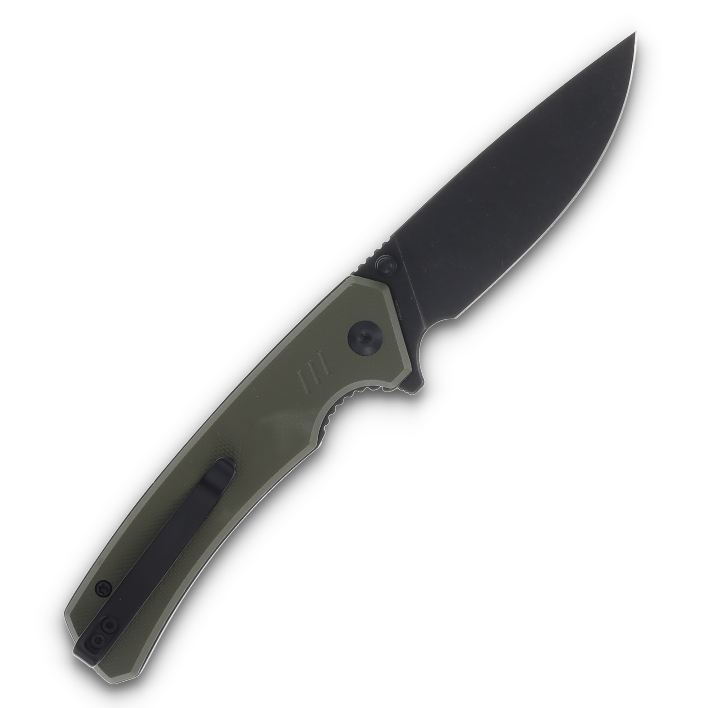 CIVIVI Merit Folding Knife OD 3.28in Plain Black Stonewash Drop Point C24012-2 View 2