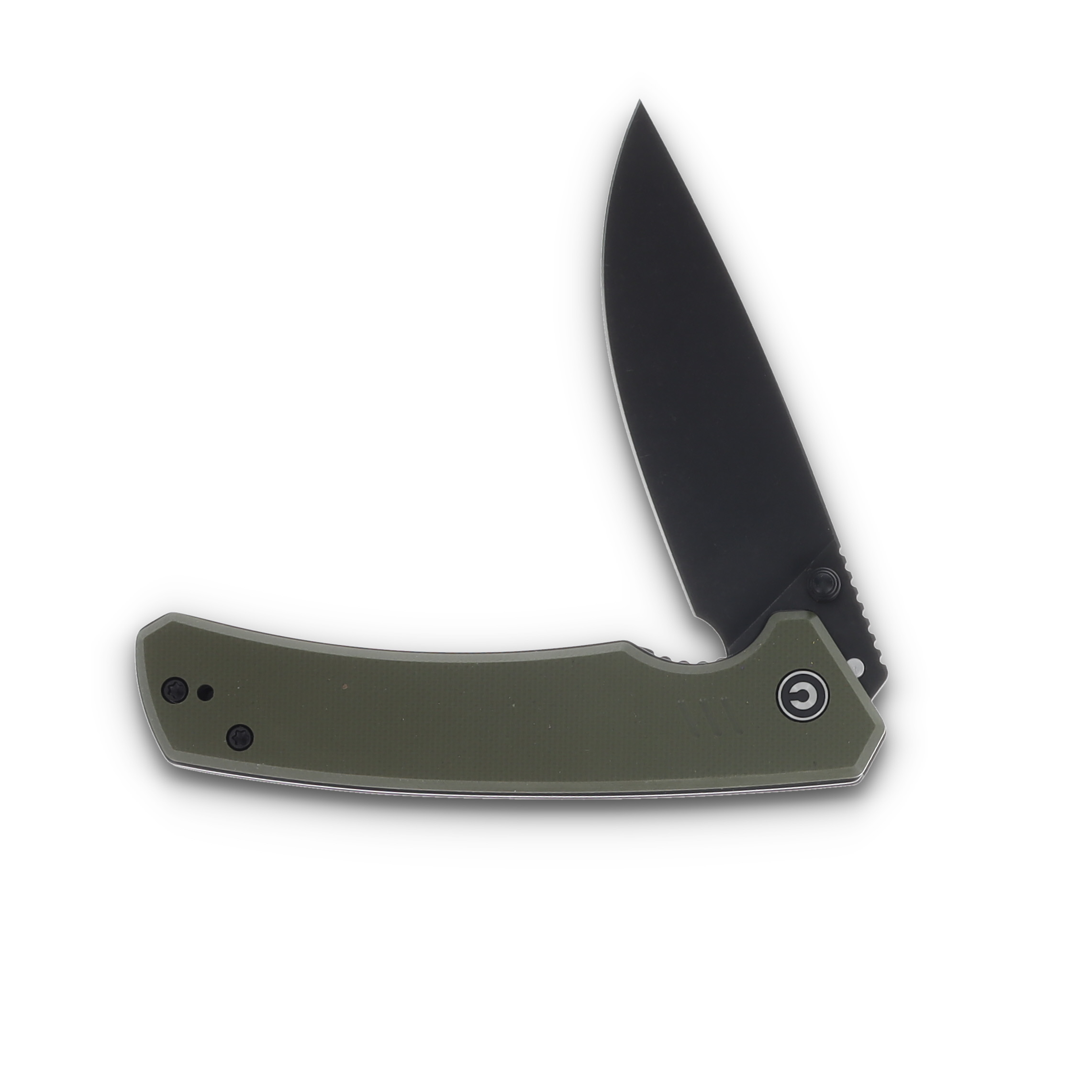 CIVIVI Merit Folding Knife OD 3.28in Plain Black Stonewash Drop Point C24012-2 View 3