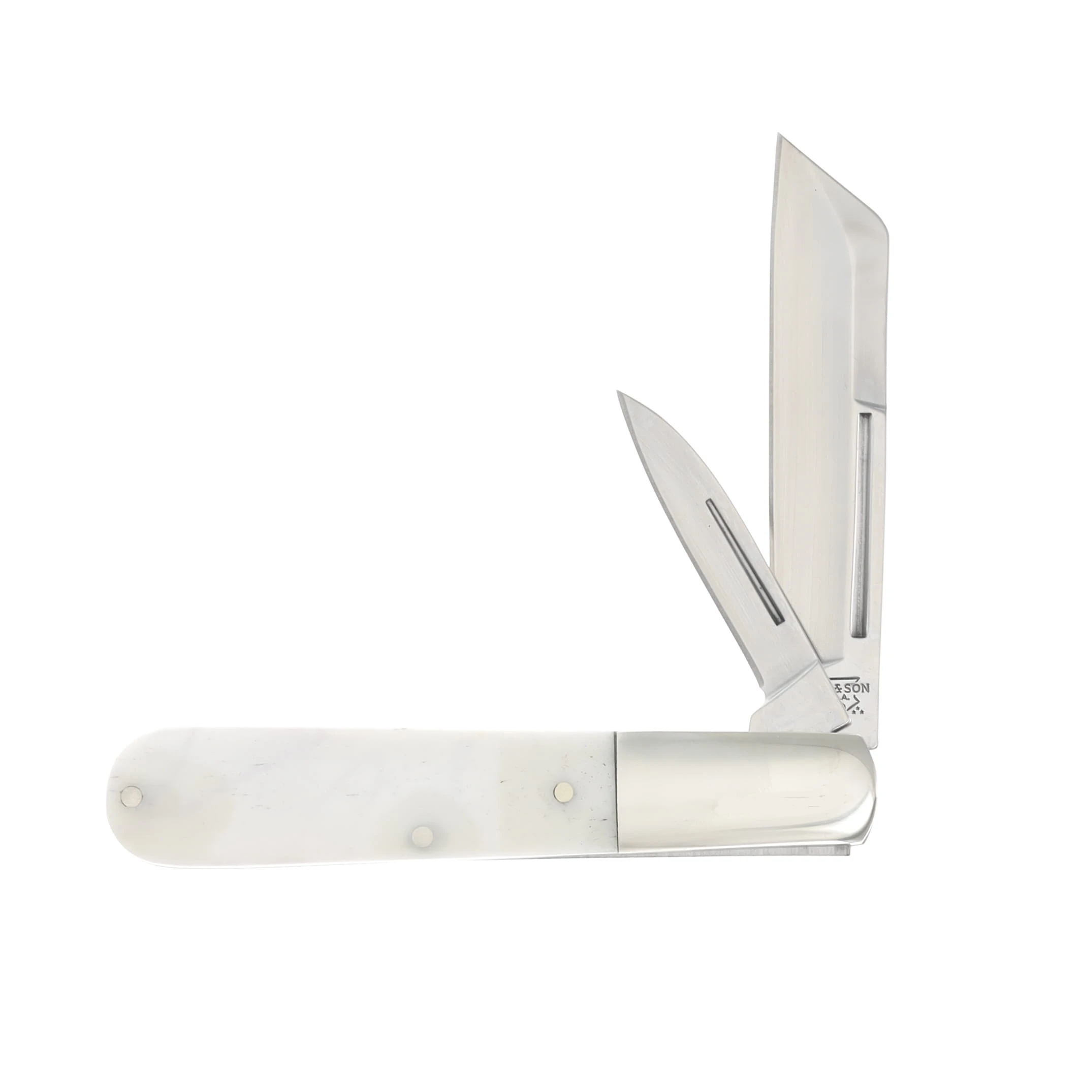 Bear & Son Baby Barlow Folding Knife White Smooth Bone BRWSB280 View 1
