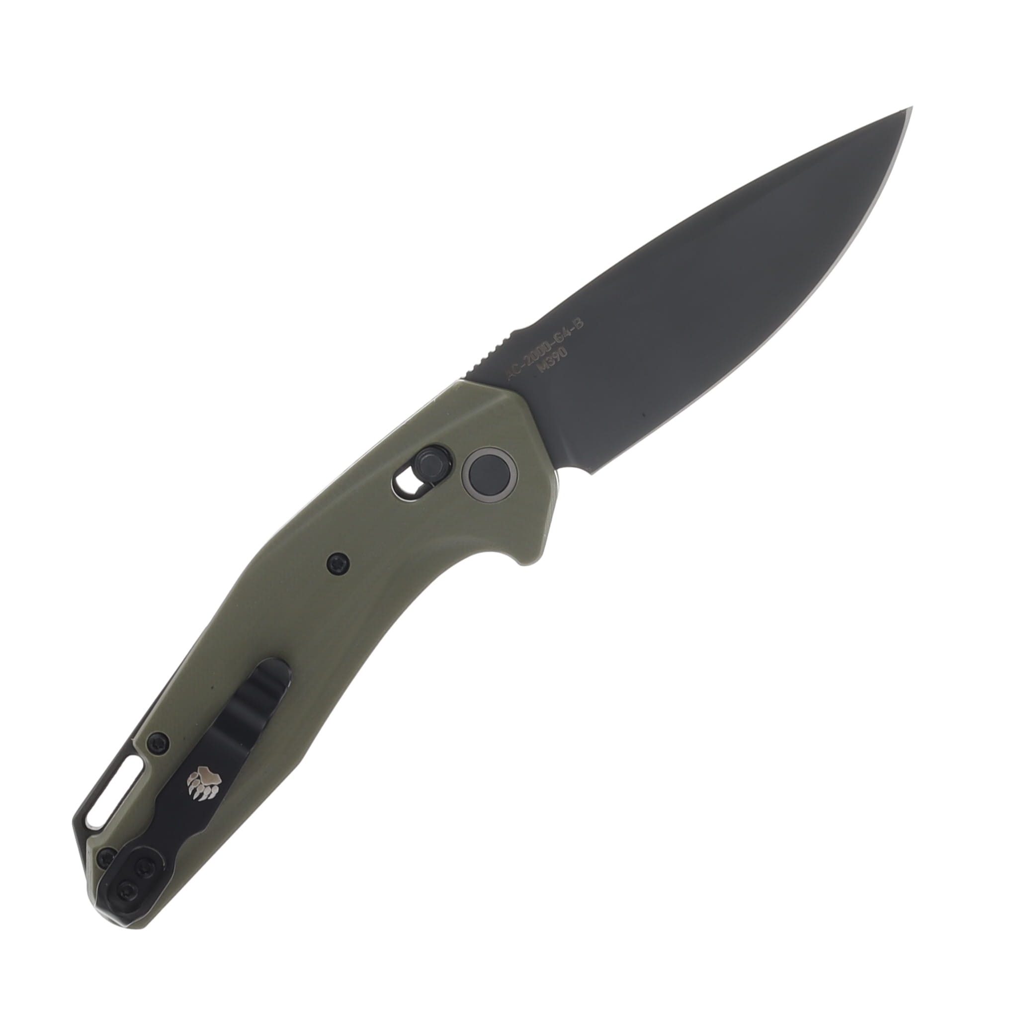 Bear & Son Auto Bear Ops KATAKTW I OD Green G-10 M390 DLC Black Blade AC-2000-G4-B View 2