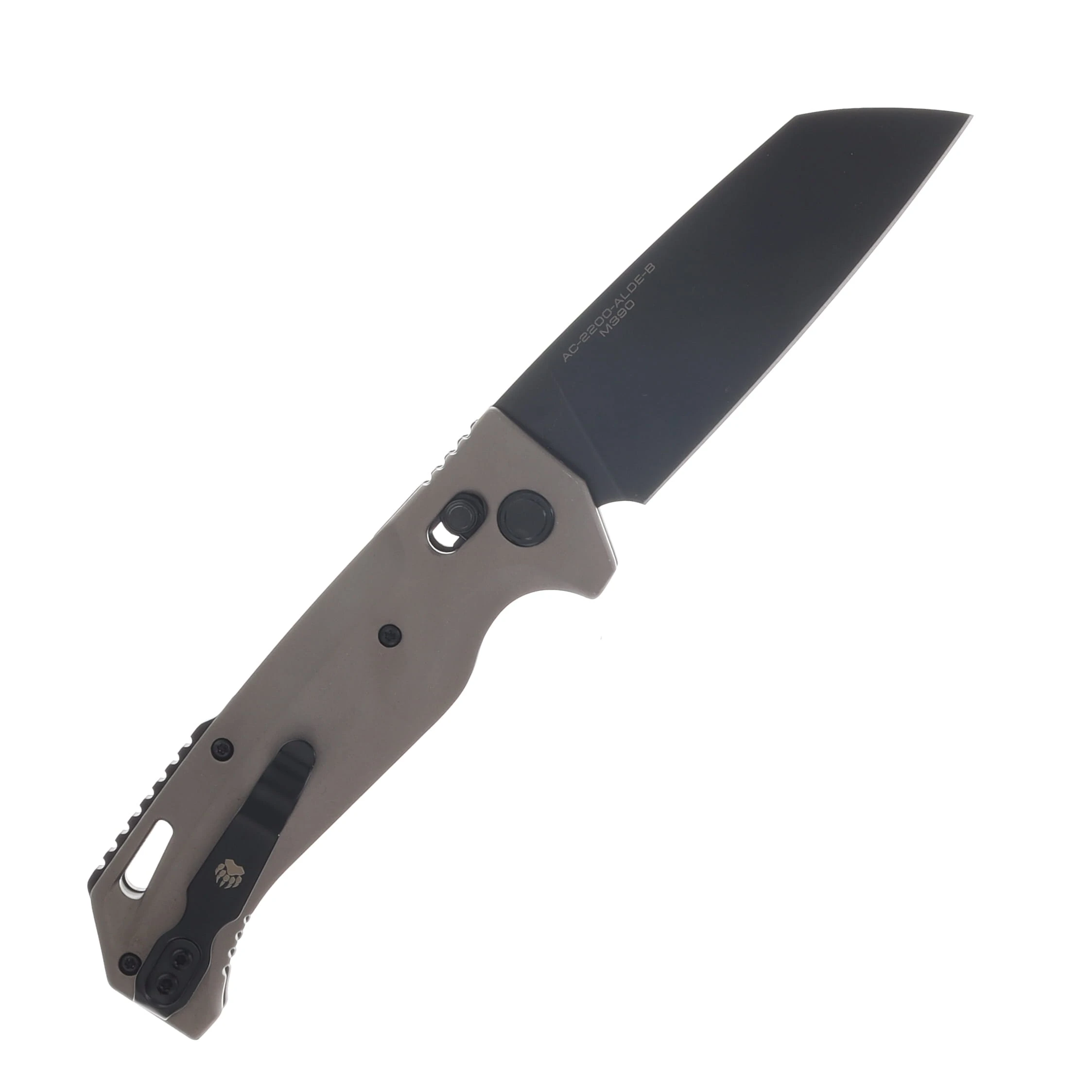 Bear & Son Auto Bear OPS KATAKT III Dark Earth Black DLC M390 Wharncliffe AC-2200-ALDE-B View 2