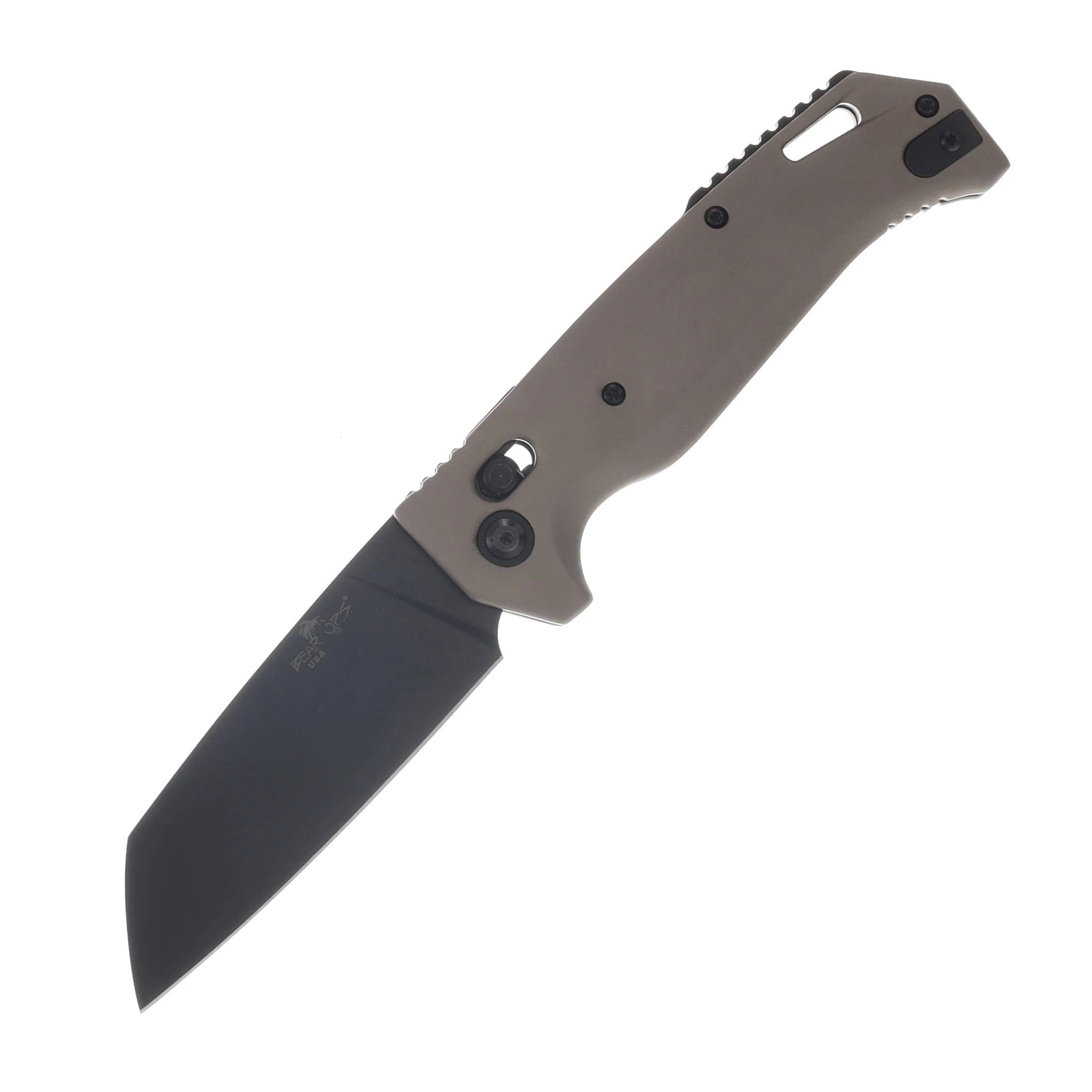 Bear & Son Auto Bear OPS KATAKT III Dark Earth Black DLC M390 Wharncliffe AC-2200-ALDE-B View 1