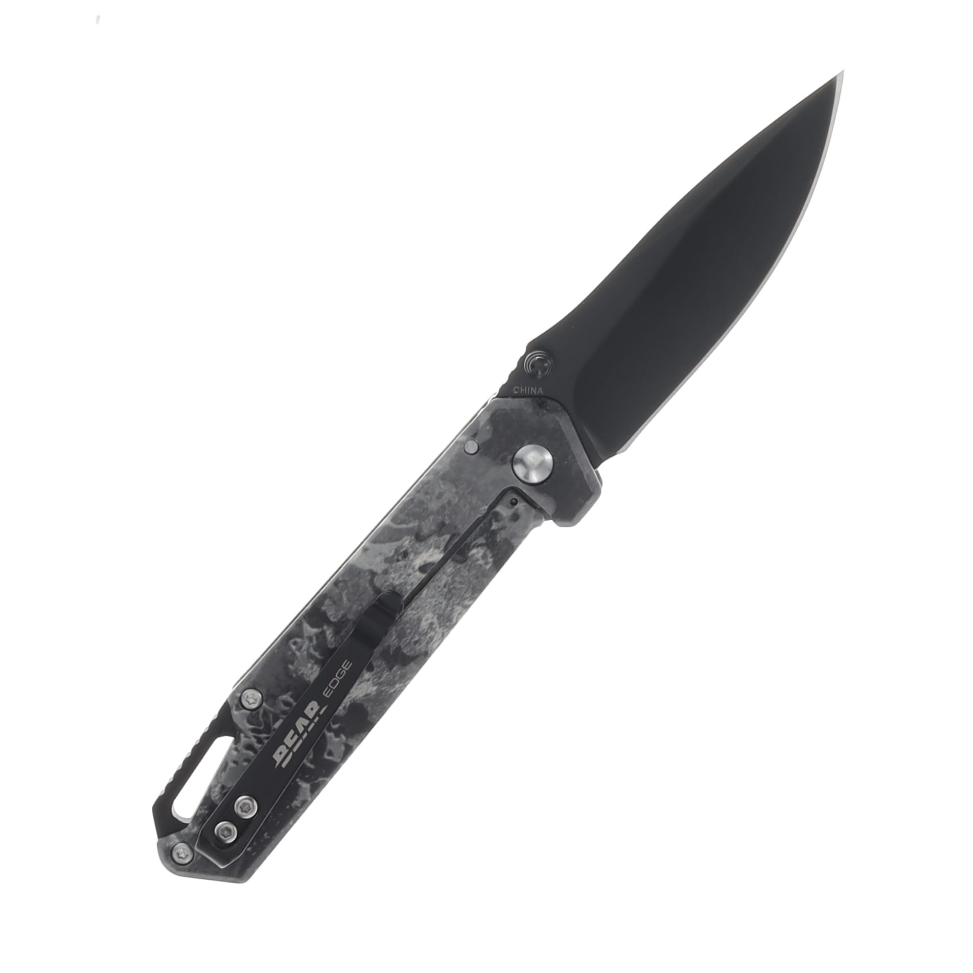 Bear & Son Bear Edge Brisk 3.0 True Timber Midnight Camo 2.87in Plain Black Drop Point BR61542 View 2