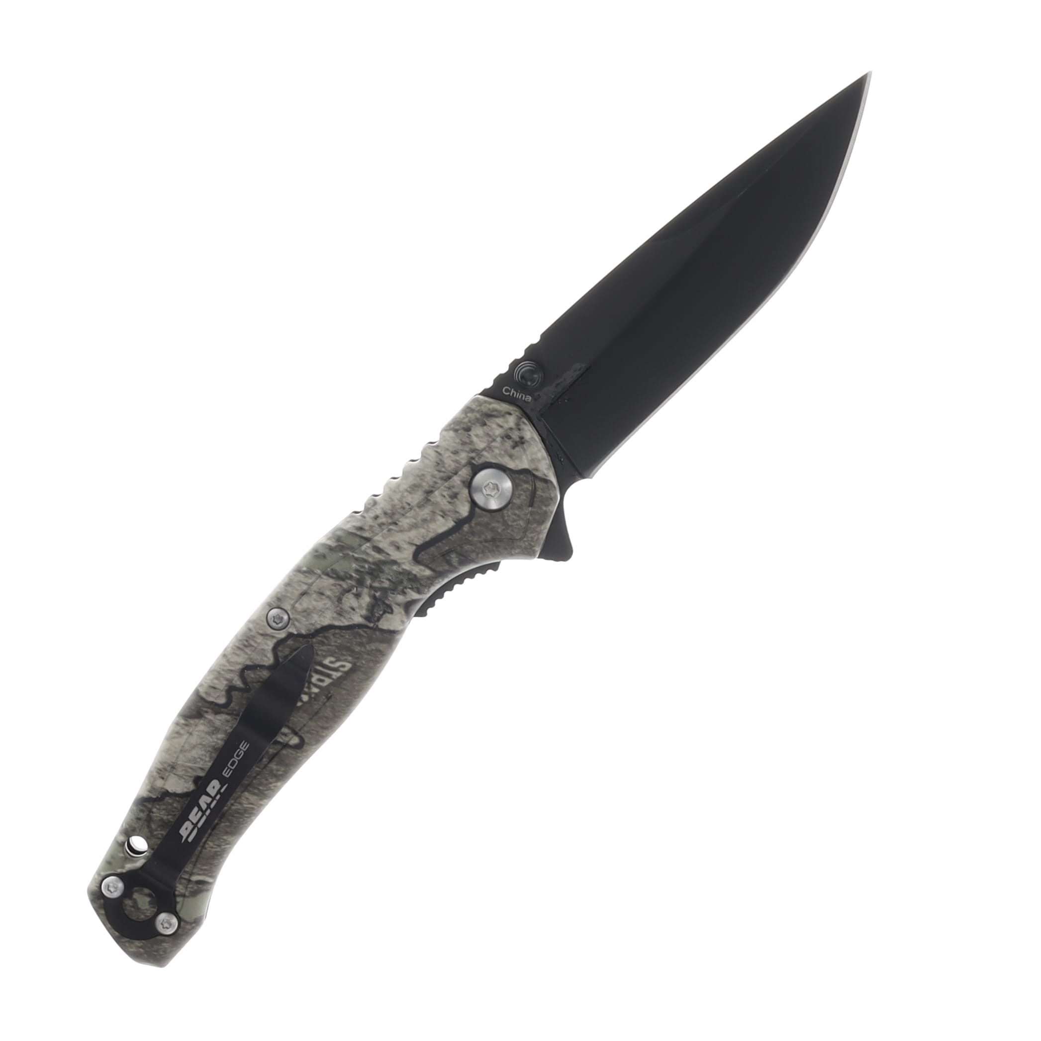 Bear & Son Bear Edge Brisk 2.0 True Timber Strata Camo 3.12in Plain Black Drop Point BR61554 View 2