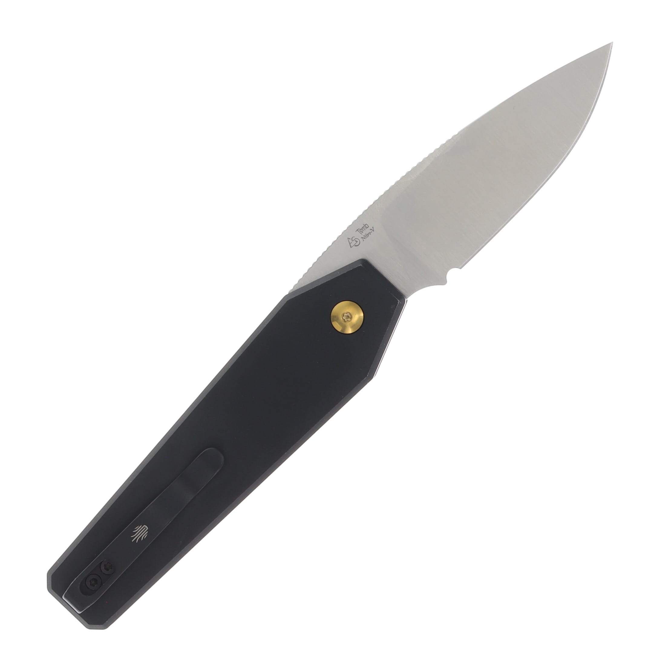 Kizer Tomb Folding Knife Aluminum 3.21 Inch Plain Satin Drop Point V3692A2 View 2