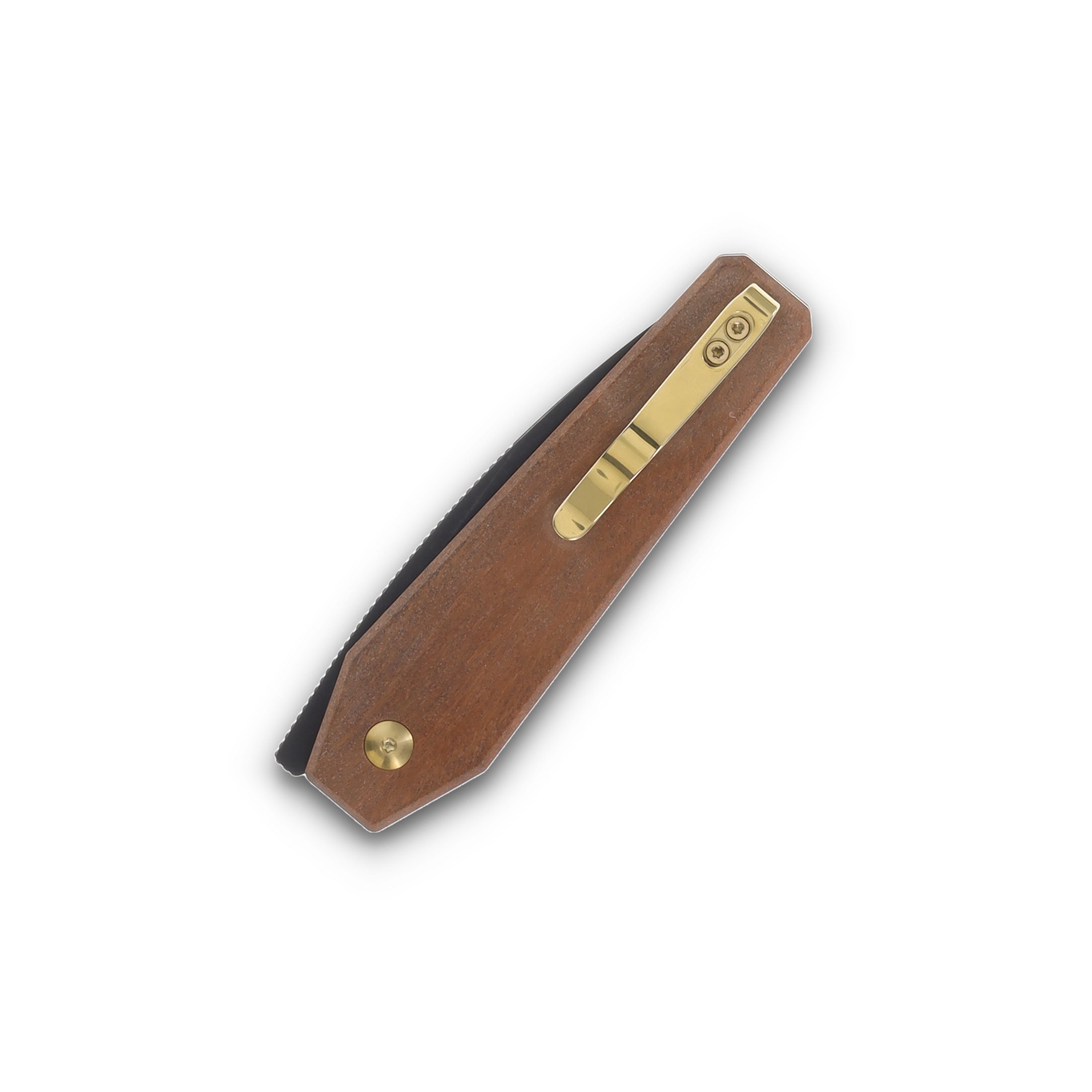 Kizer Tomb Mkuruti Wood 3.2 Inch Plain Black Stonewash Drop Point V3692A4 View 6