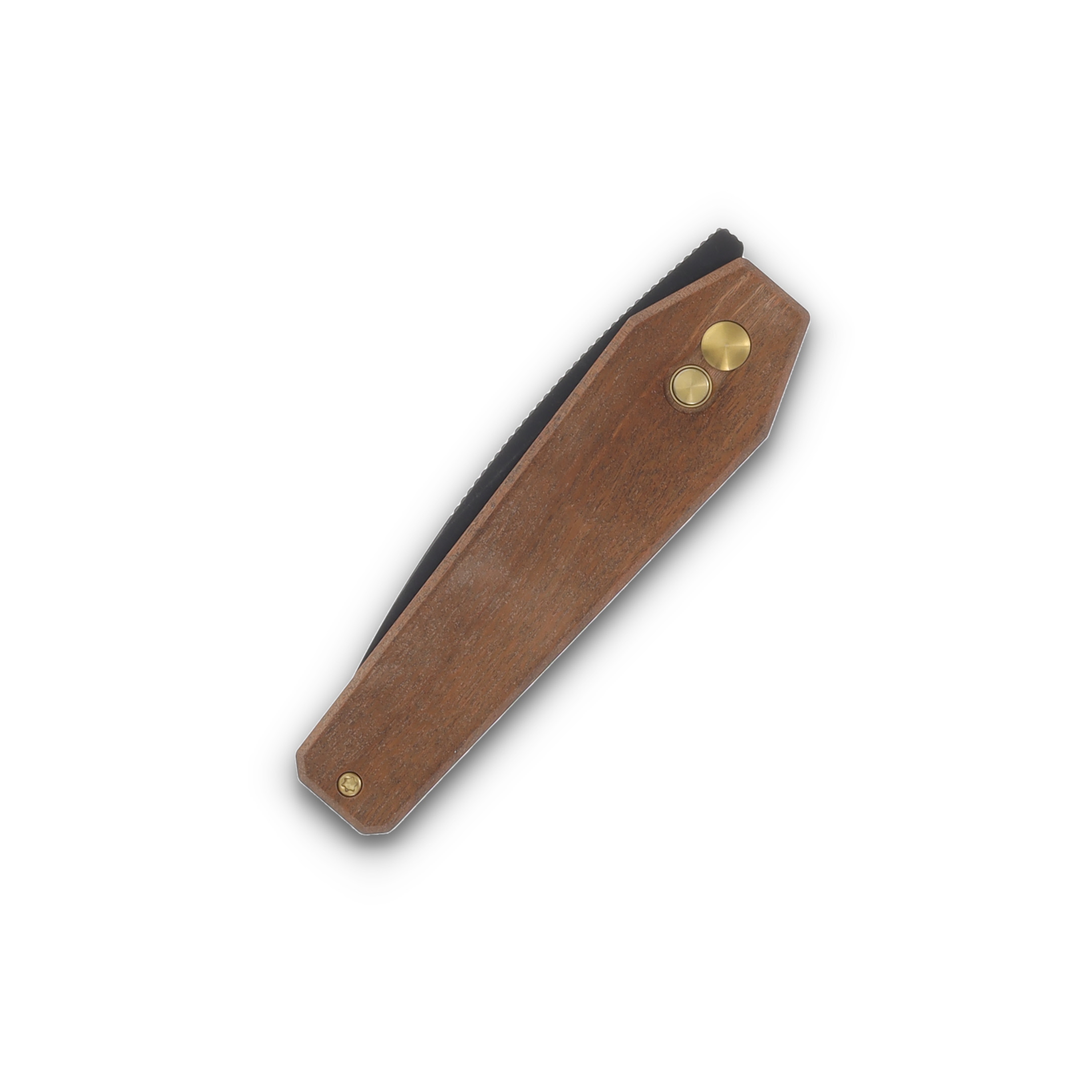 Kizer Tomb Mkuruti Wood 3.2 Inch Plain Black Stonewash Drop Point V3692A4 View 5