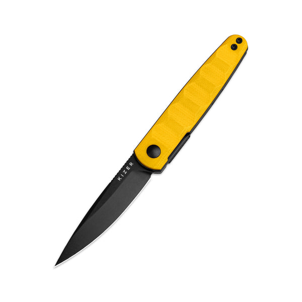 Kizer Bamboo Yellow G-10 Handle Nitro V Blade V3722A3 View 1