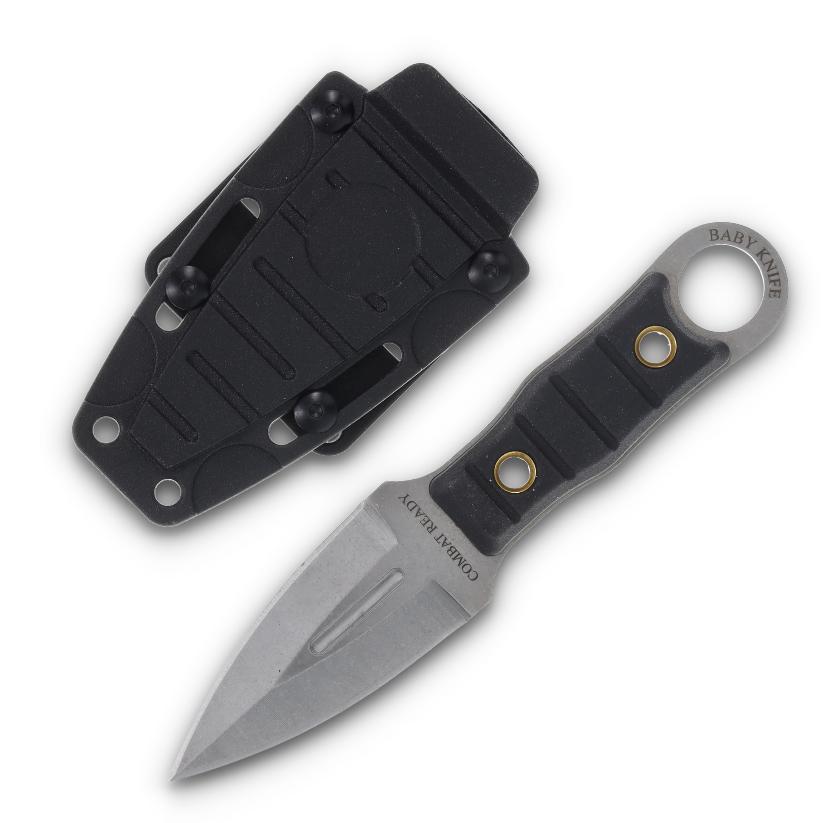 Combat Ready Black Rubber Handle Dagger CBR385 View 1