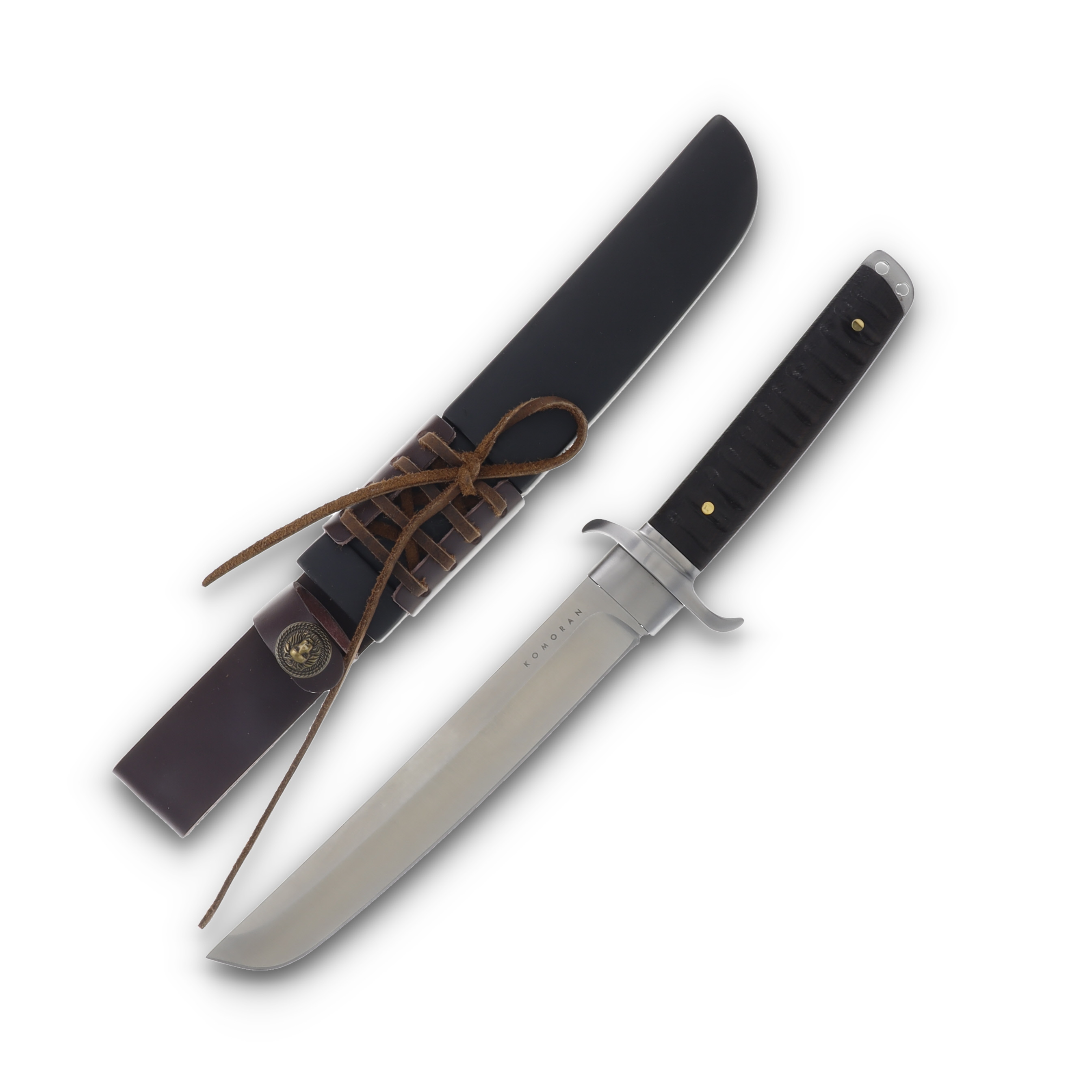 Komoran Tanto Ebony Handle Leather and Kydex Sheath KO049 KO049 View 1
