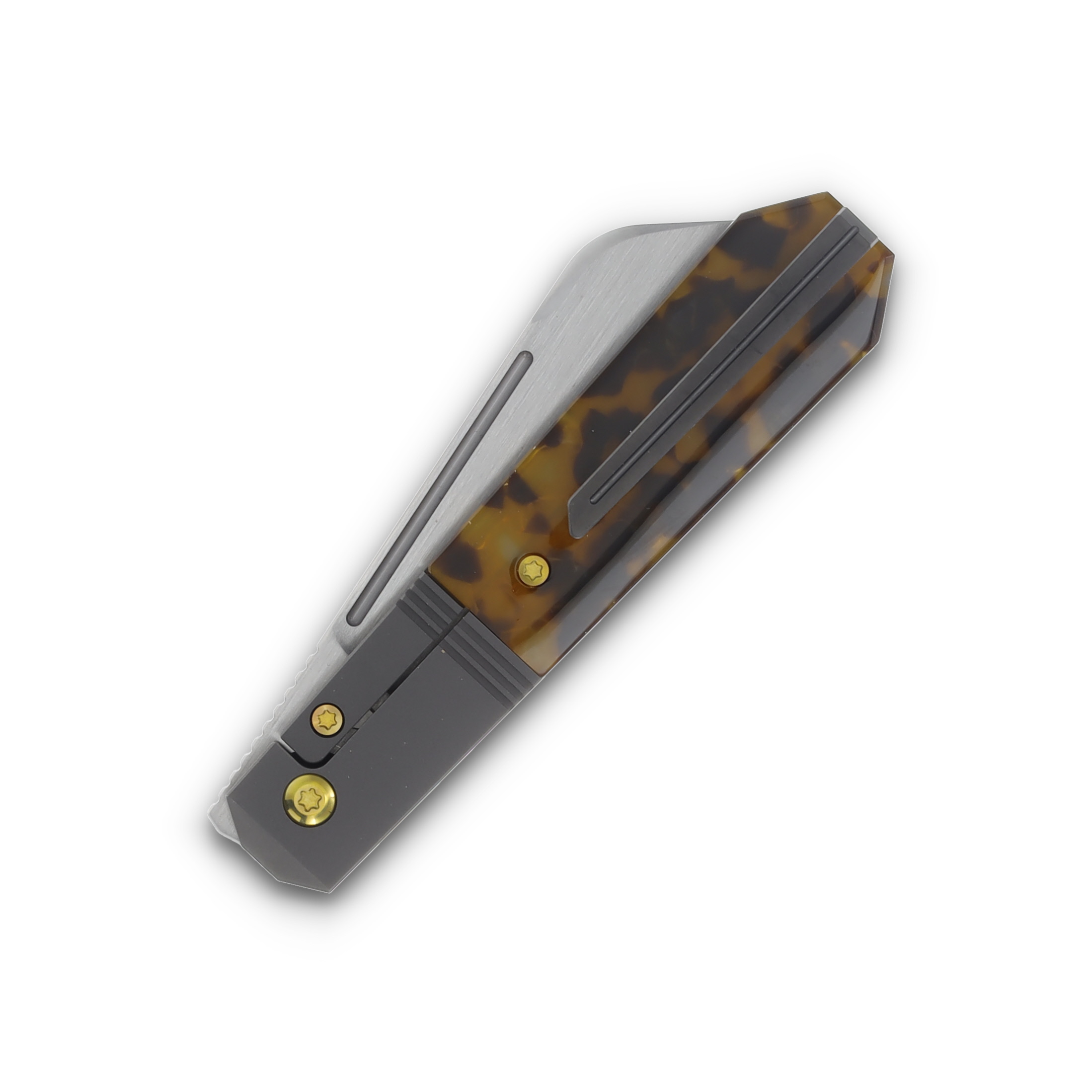 Jack Wolf After Hours Jack Folding Knife 3.15in Plain Kirinite Tortoise Shell AFTER-02-KIR-TOR-SHL View 6