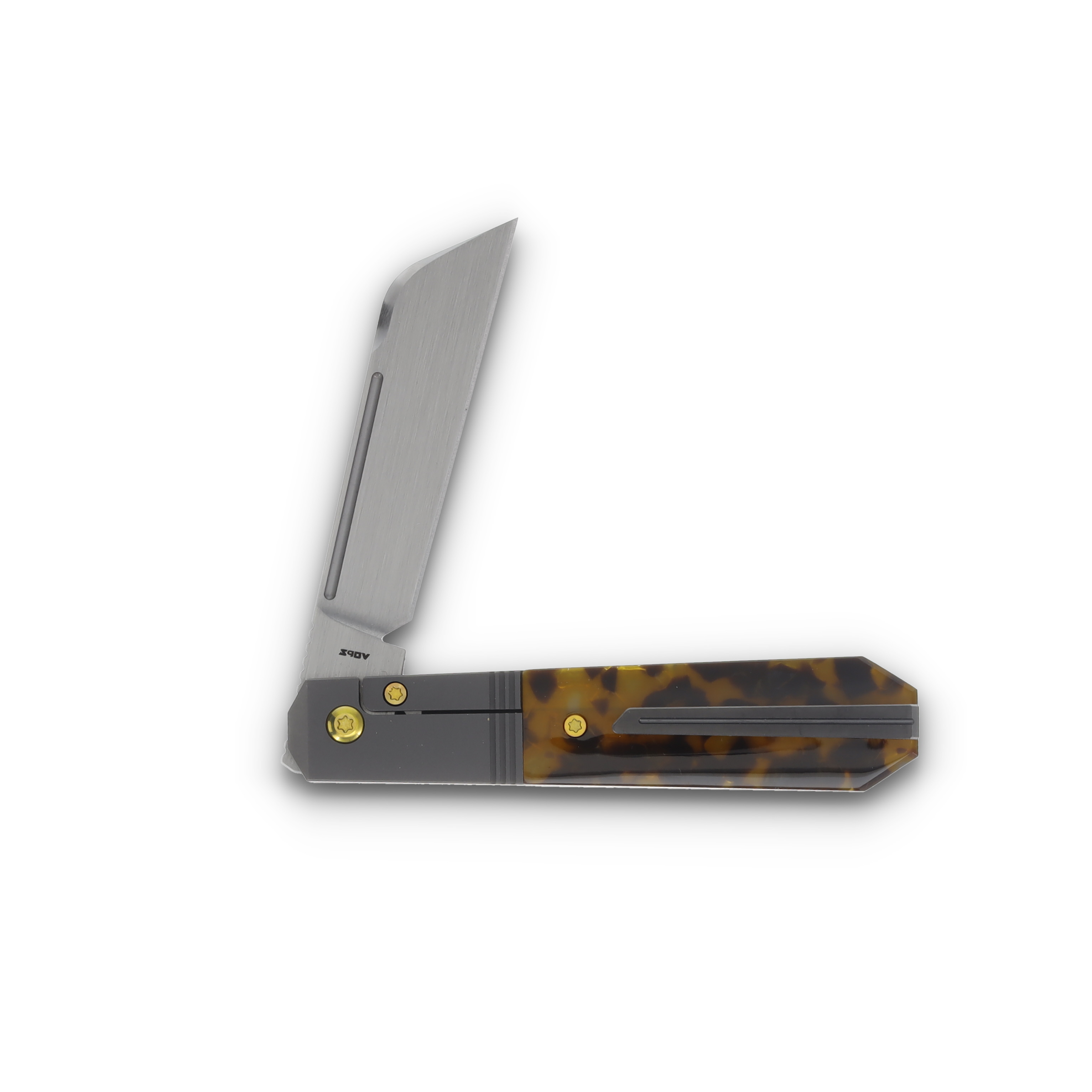 Jack Wolf After Hours Jack Folding Knife 3.15in Plain Kirinite Tortoise Shell AFTER-02-KIR-TOR-SHL View 4