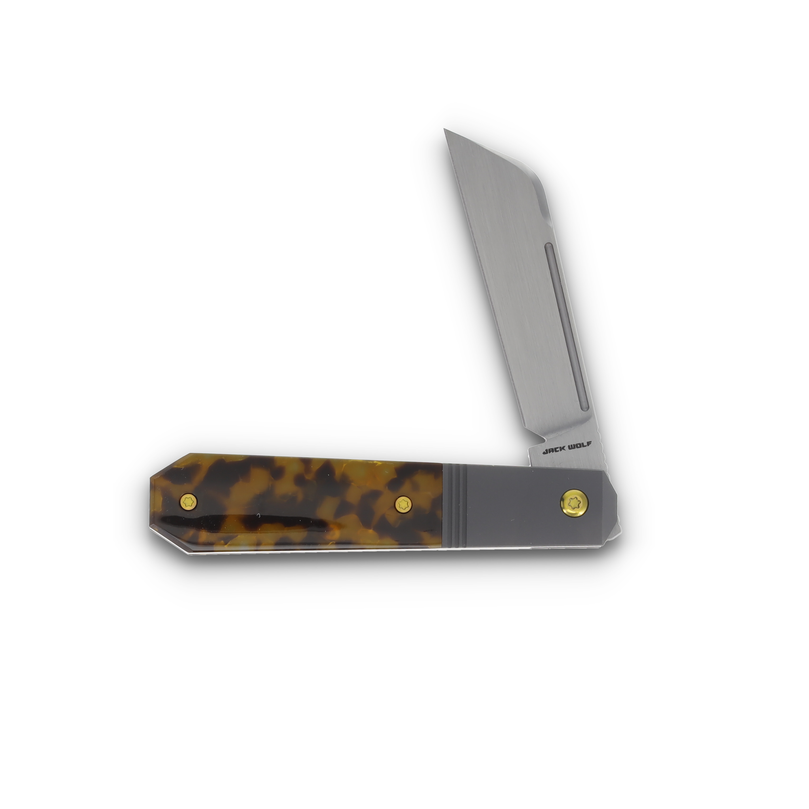 Jack Wolf After Hours Jack Folding Knife 3.15in Plain Kirinite Tortoise Shell AFTER-02-KIR-TOR-SHL View 3