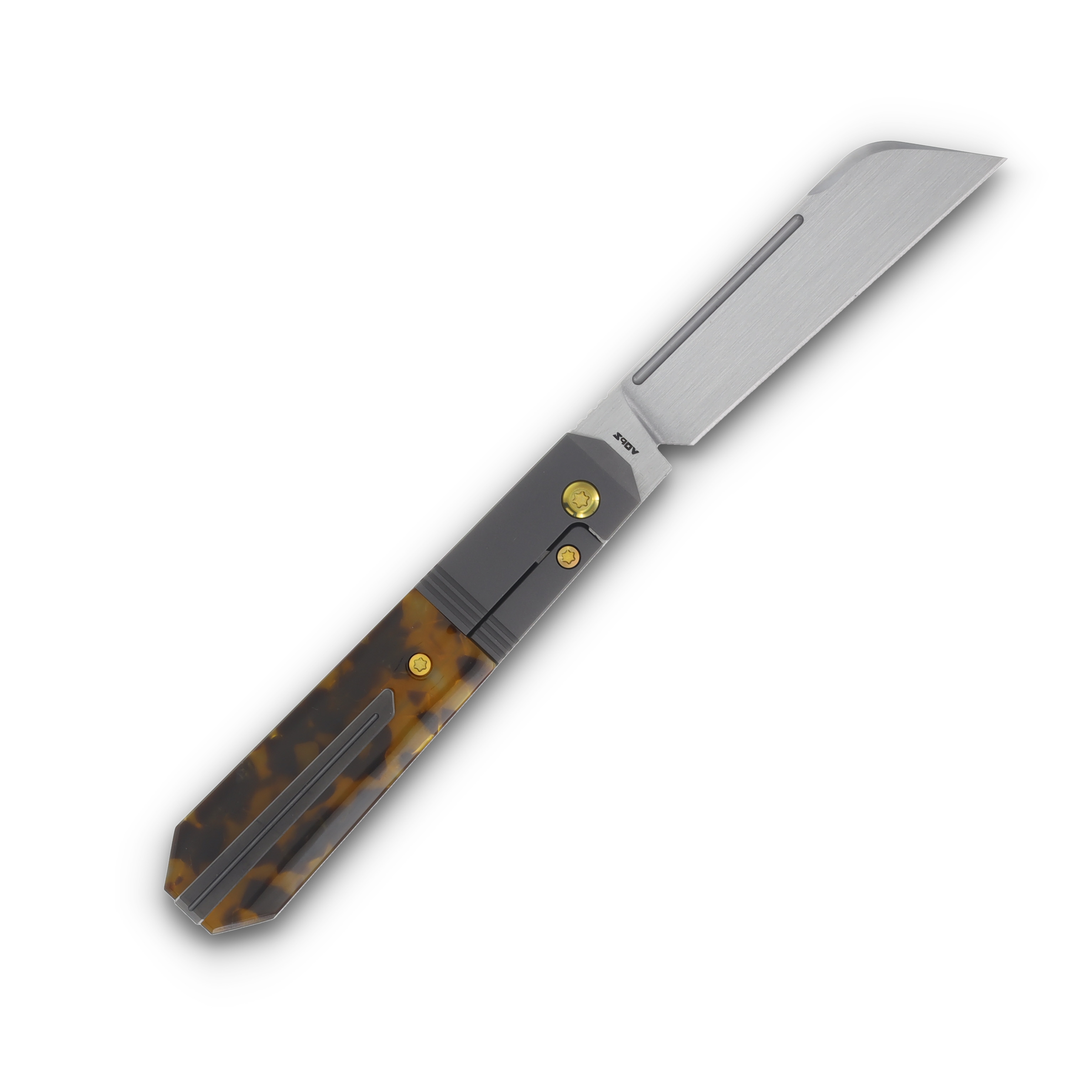Jack Wolf After Hours Jack Folding Knife 3.15in Plain Kirinite Tortoise Shell AFTER-02-KIR-TOR-SHL View 2