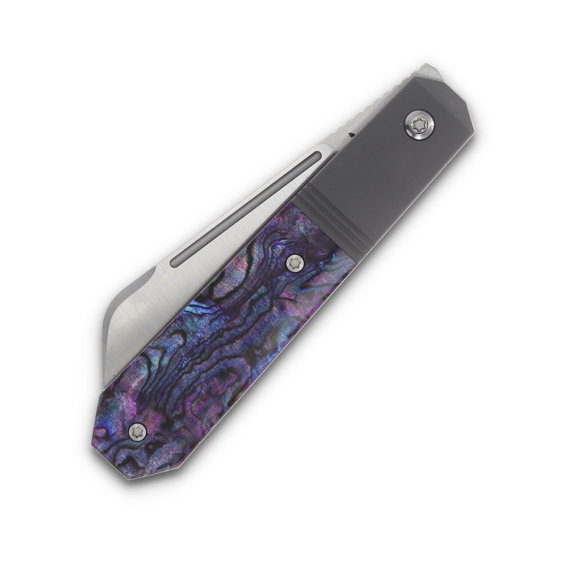 Jack Wolf After Hours Jack Purple Abalone 3.15in Plain Belt Satin Sheepsfoot AFTER-02-PUR-ABALONE View 5