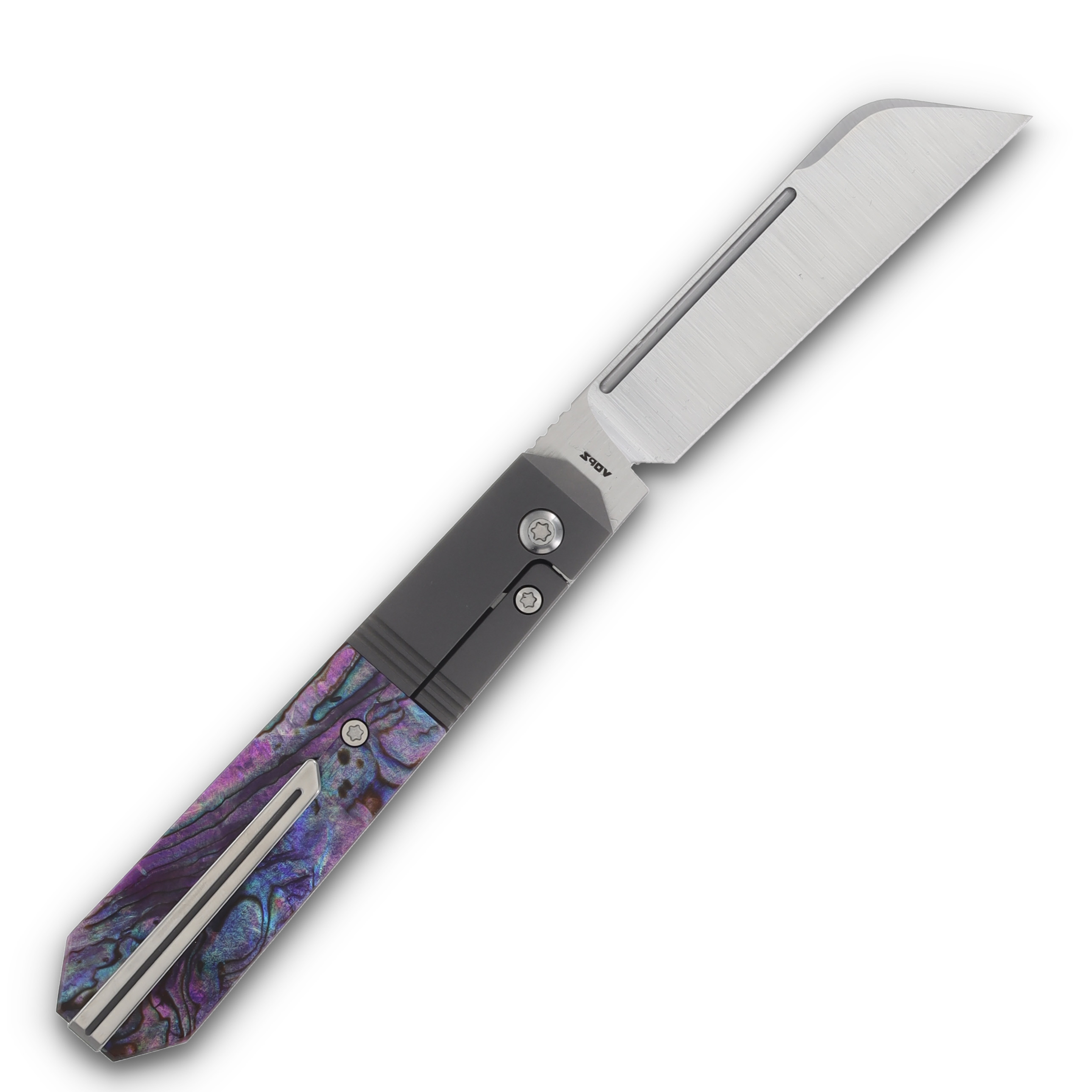 Jack Wolf After Hours Jack Purple Abalone 3.15in Plain Belt Satin Sheepsfoot AFTER-02-PUR-ABALONE View 2