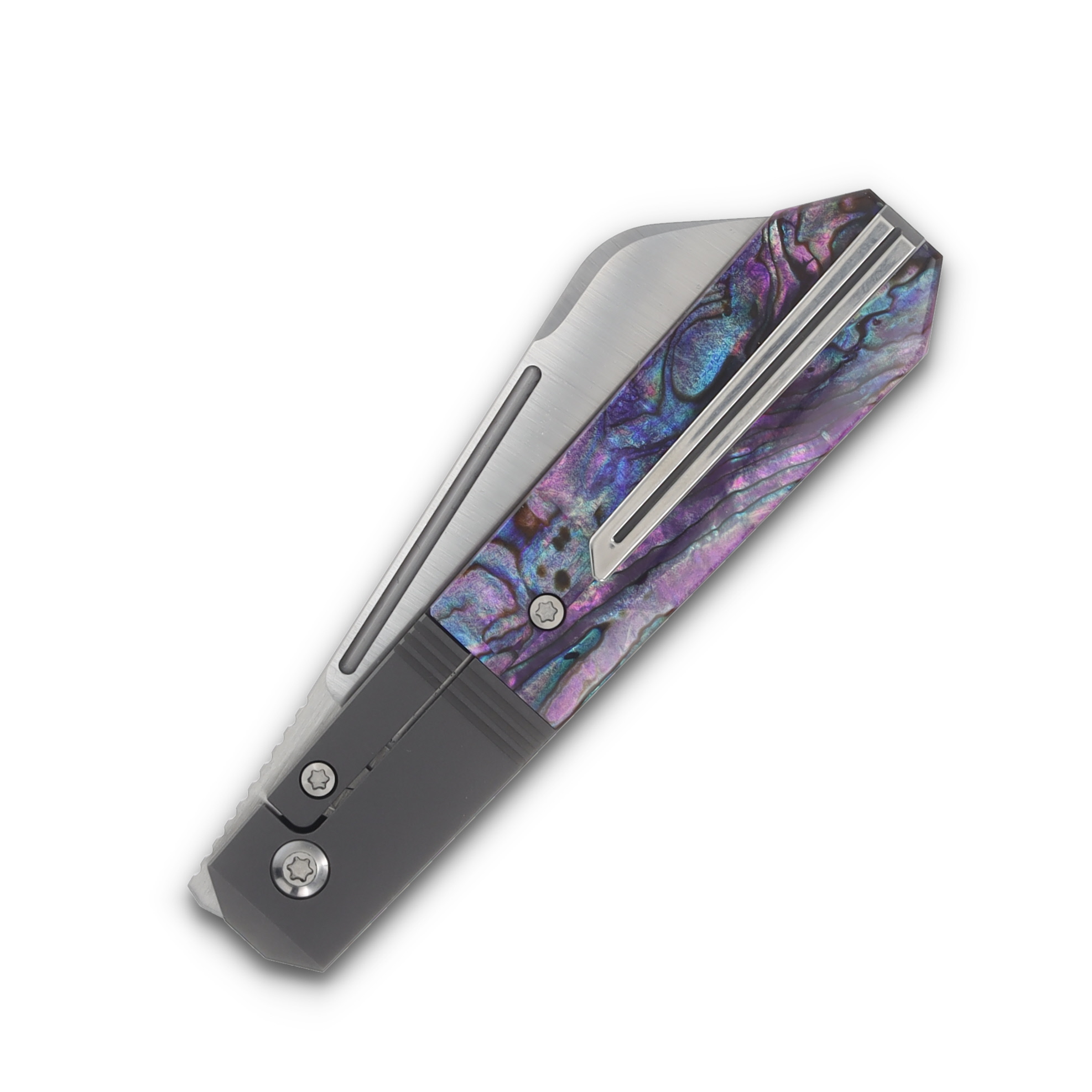 Jack Wolf After Hours Jack Purple Abalone 3.15in Plain Belt Satin Sheepsfoot AFTER-02-PUR-ABALONE View 6