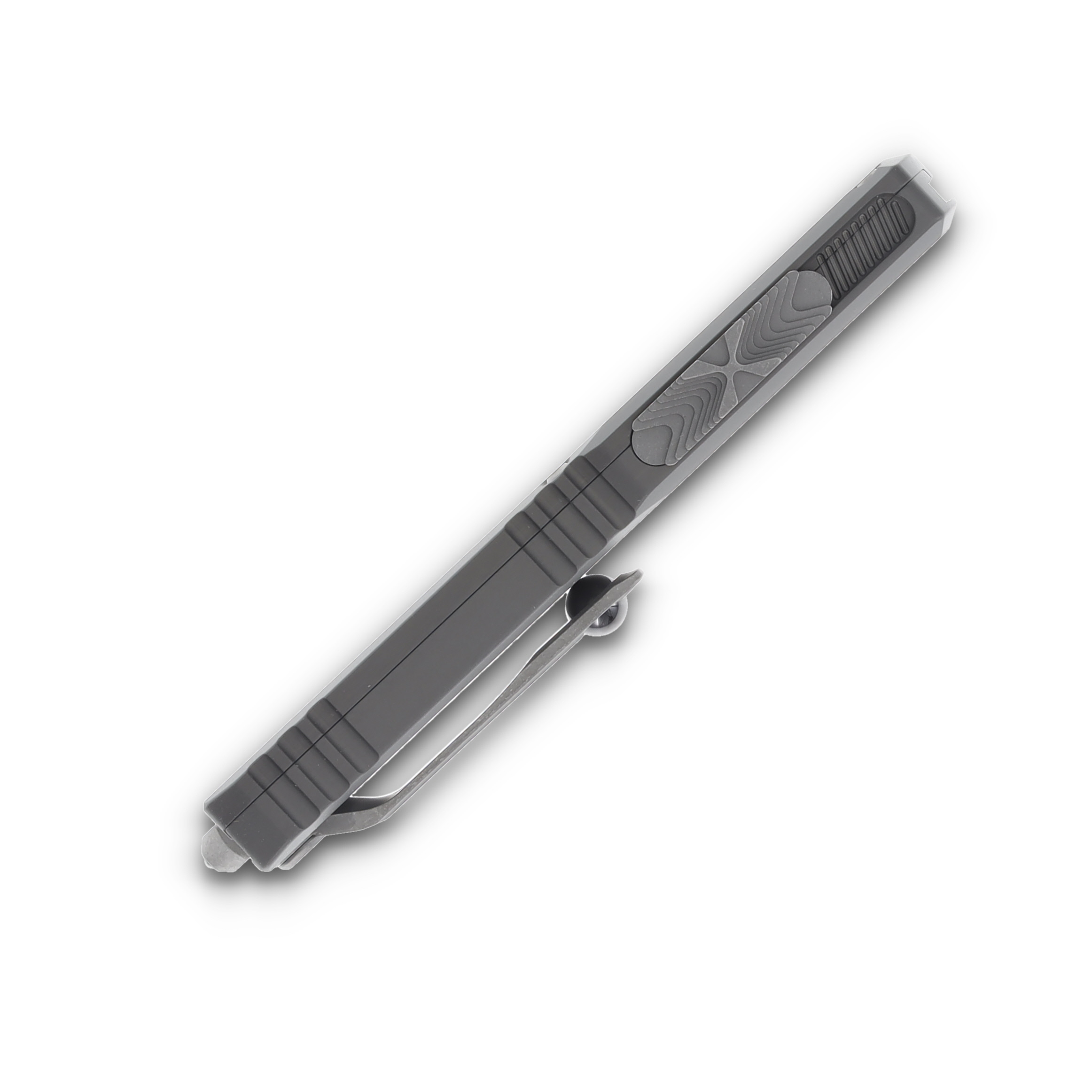 Microtech Ultratech Gen III ZBT D/E Apocalyptic Full Serrated Natural Clear Handle AUMT112212APNC View 5