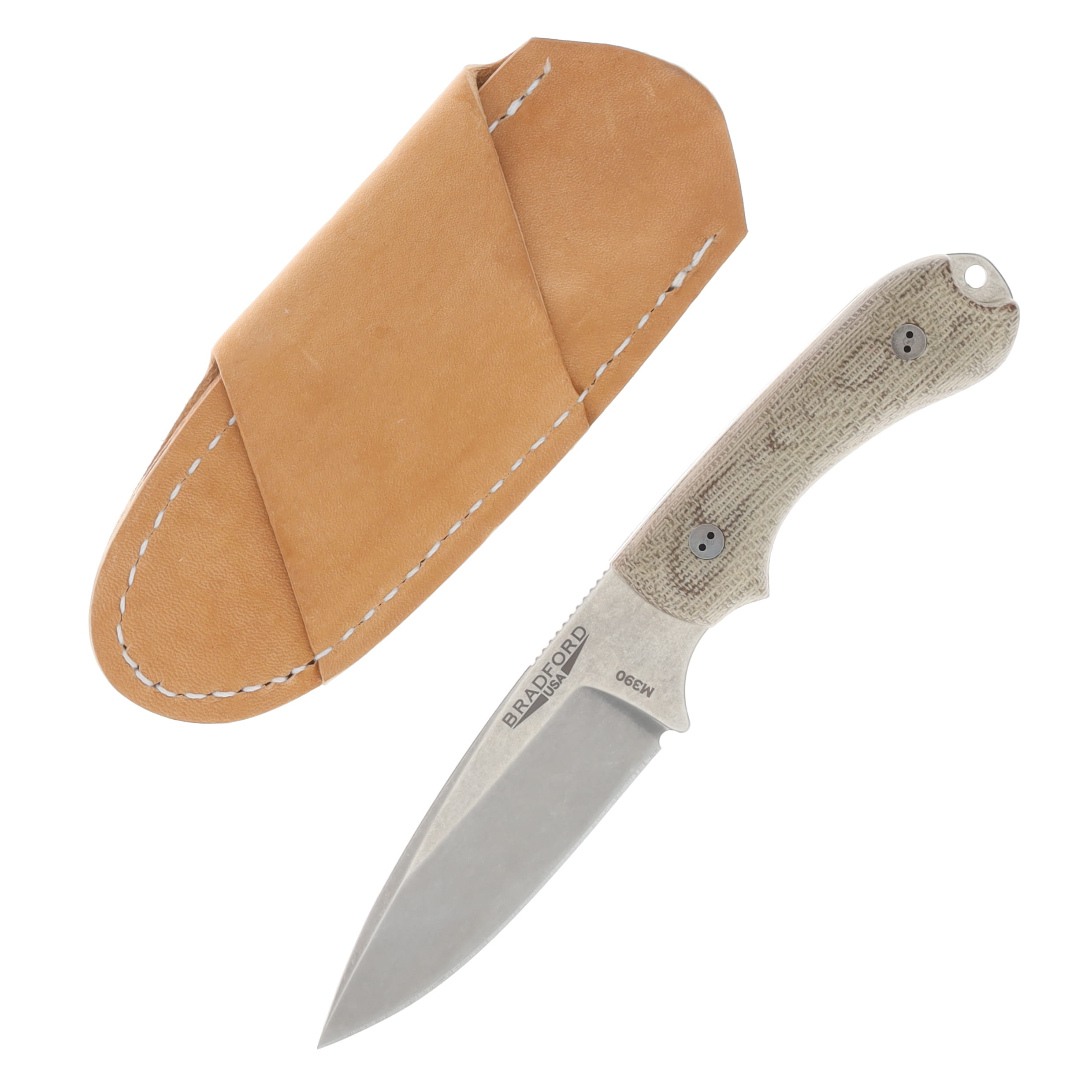 Bradford Guardian 3.2 Natural 3.5 Inch Plain Stonewash Drop Point BRAD3060 View 2