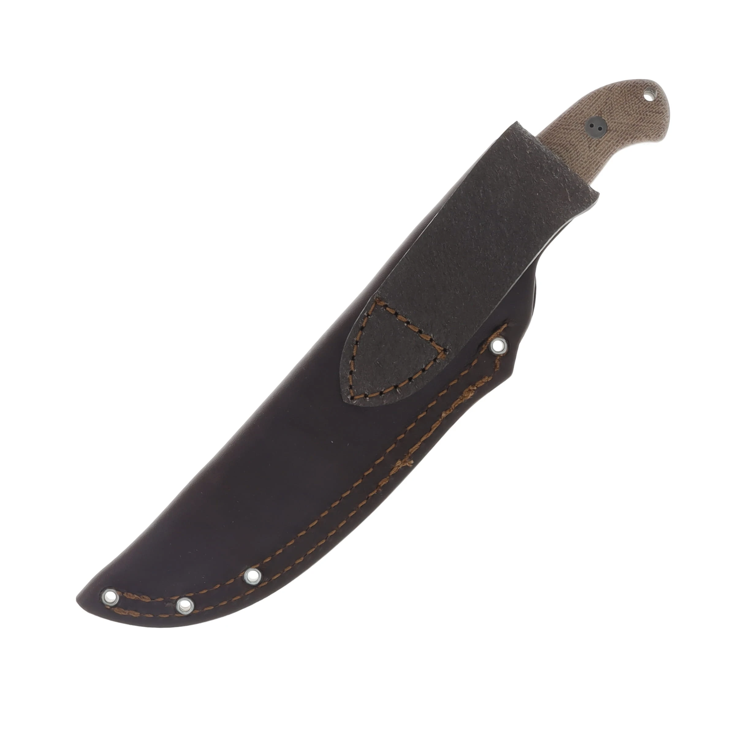 Bradford Knives Guardian5.5 3D Natural Micarta 5.05in Stonewash Drop Point Blade BRAD1931 View 3