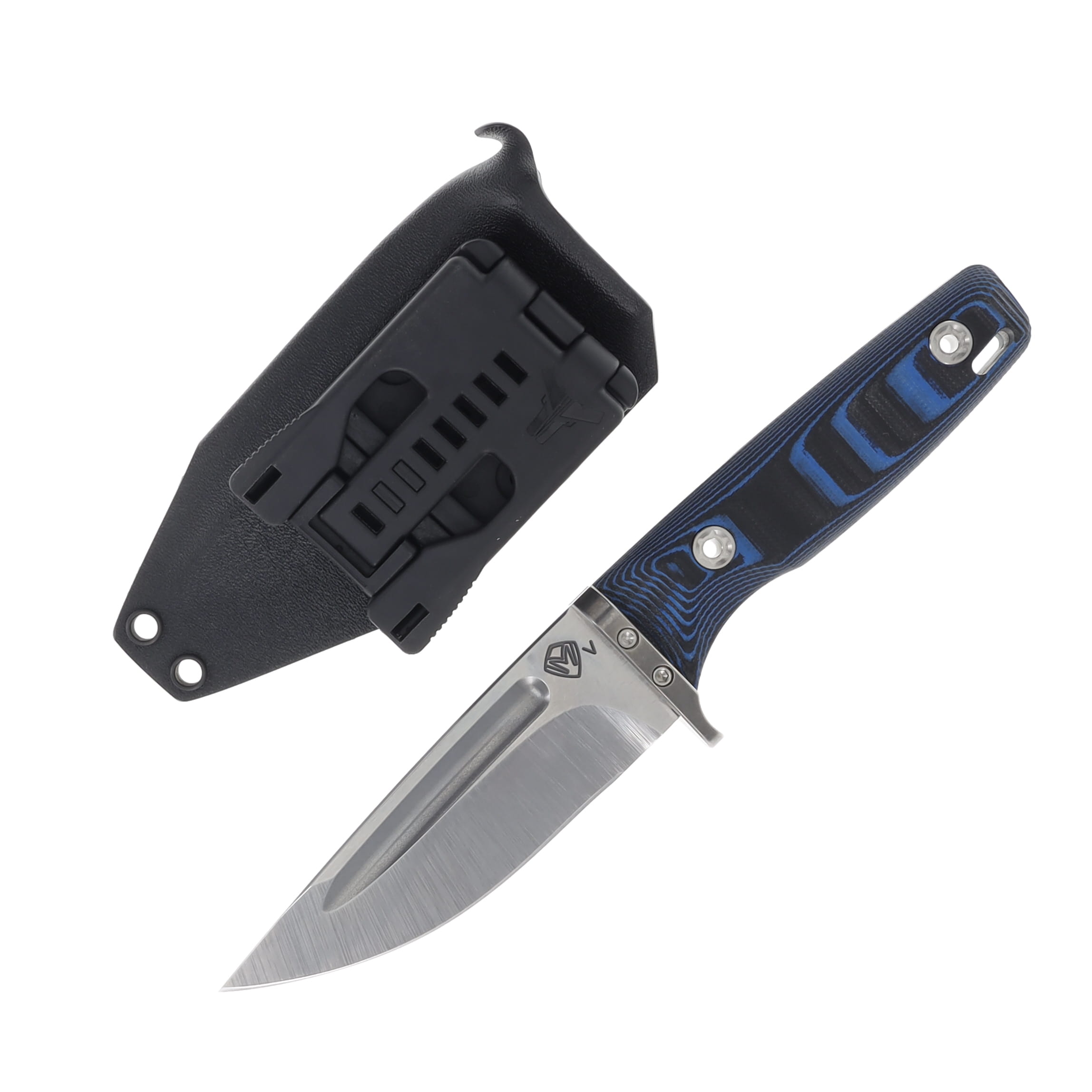 Medford The Deep 20CV Tumbled Standard Blade Black/Blue G10 Hande w/Black Kydex Sheath MK116VTQ-12KB-SPQ3-Q4 View 1