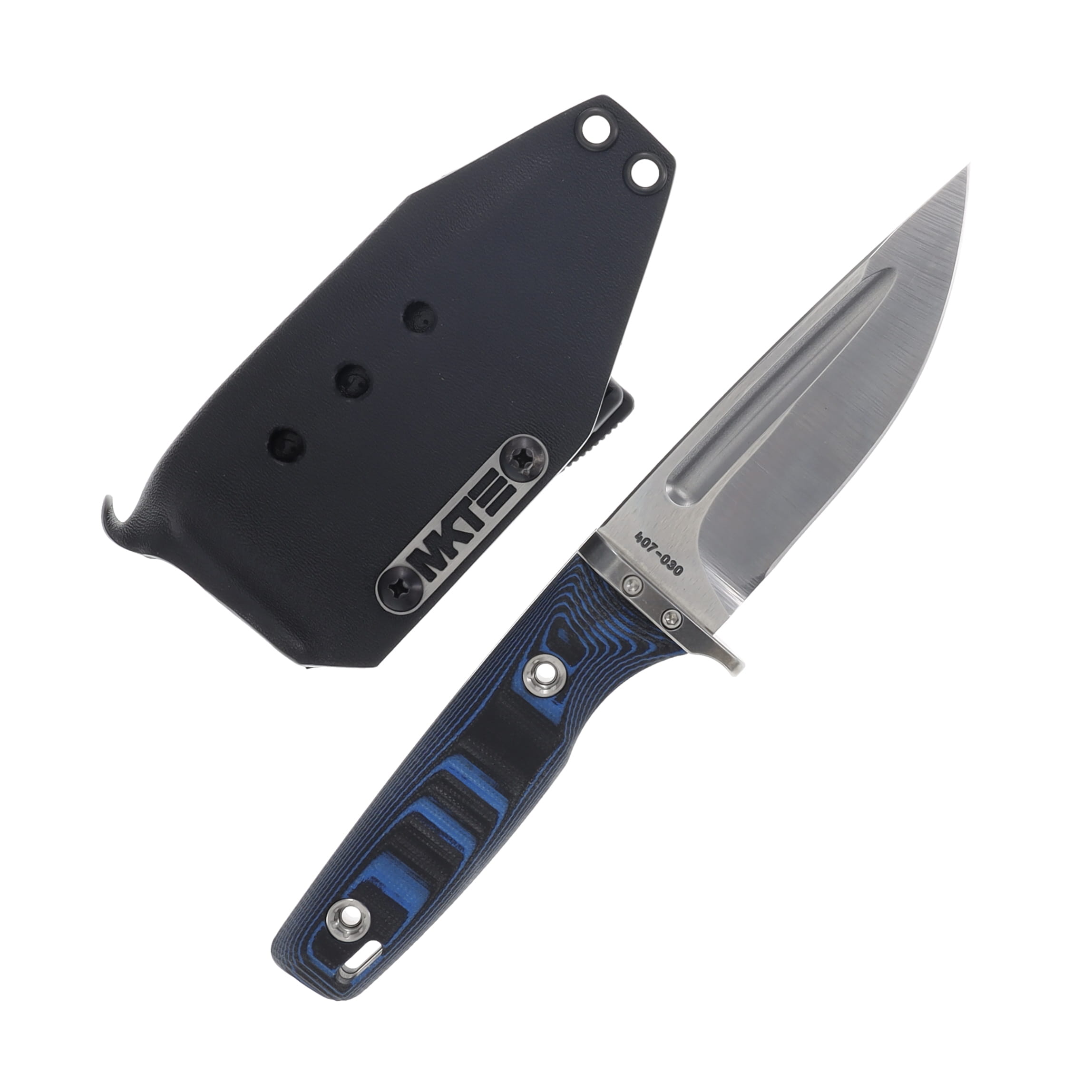 Medford The Deep 20CV Tumbled Standard Blade Black/Blue G10 Hande w/Black Kydex Sheath MK116VTQ-12KB-SPQ3-Q4 View 2