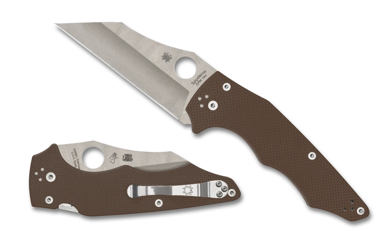 Spyderco YoJumbo Brown G-10 CPM 15V SPRINT RUN SPC253GPBN15V View 3