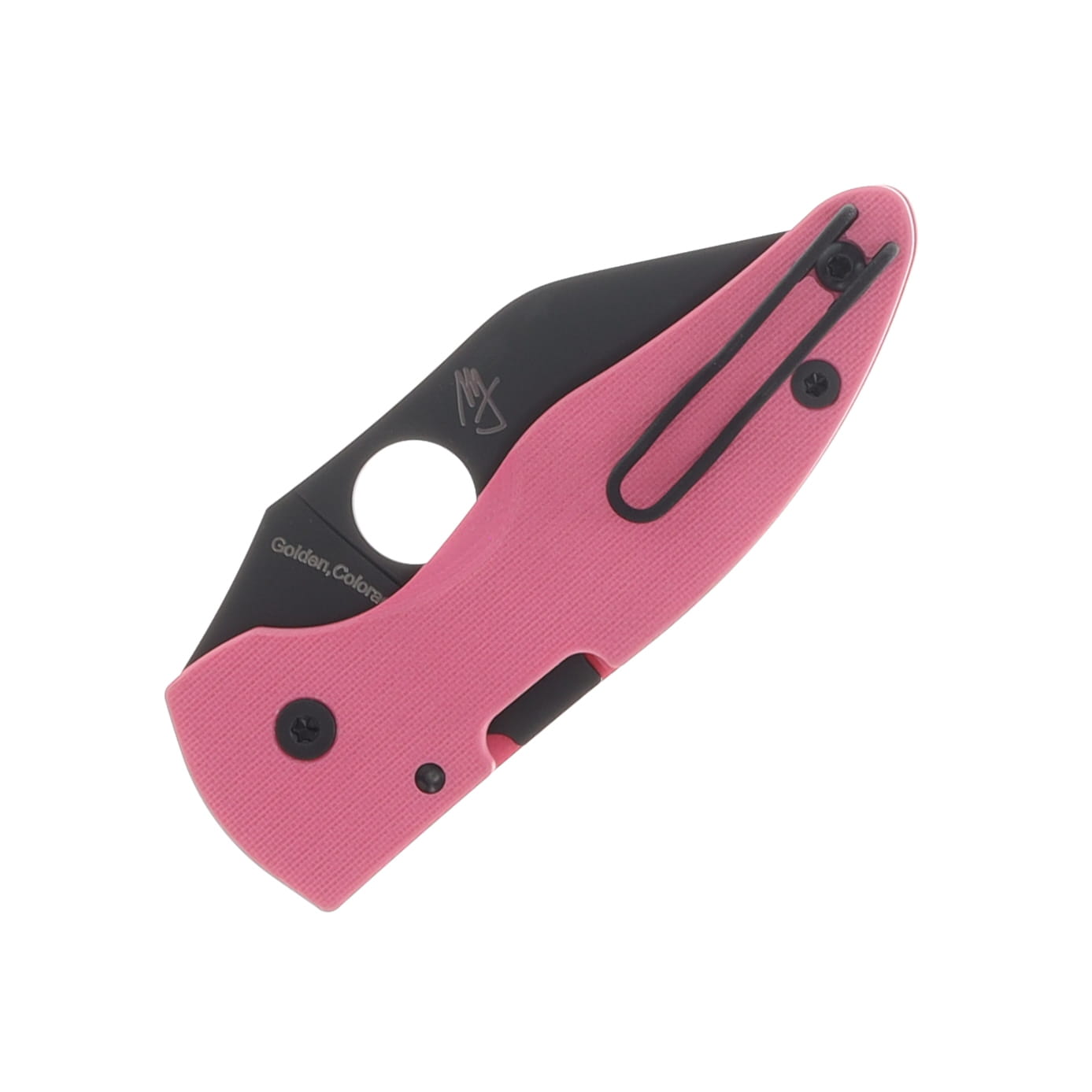 Spyderco MicroJimbo Pink SPRINT RUN 2.45 Inch Plain Black DLC Wharncliffe SPC264GPNBKP View 4