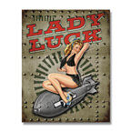 Lady Luck Pin-Up Tin Sign SG1627 View 1