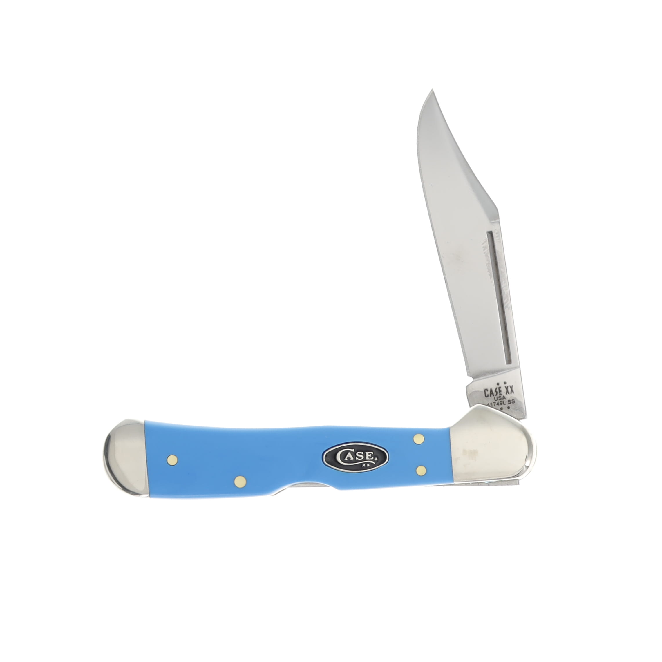 Case XX Mini CopperLock Folding Knife Light Blue Synthetic | Smoky