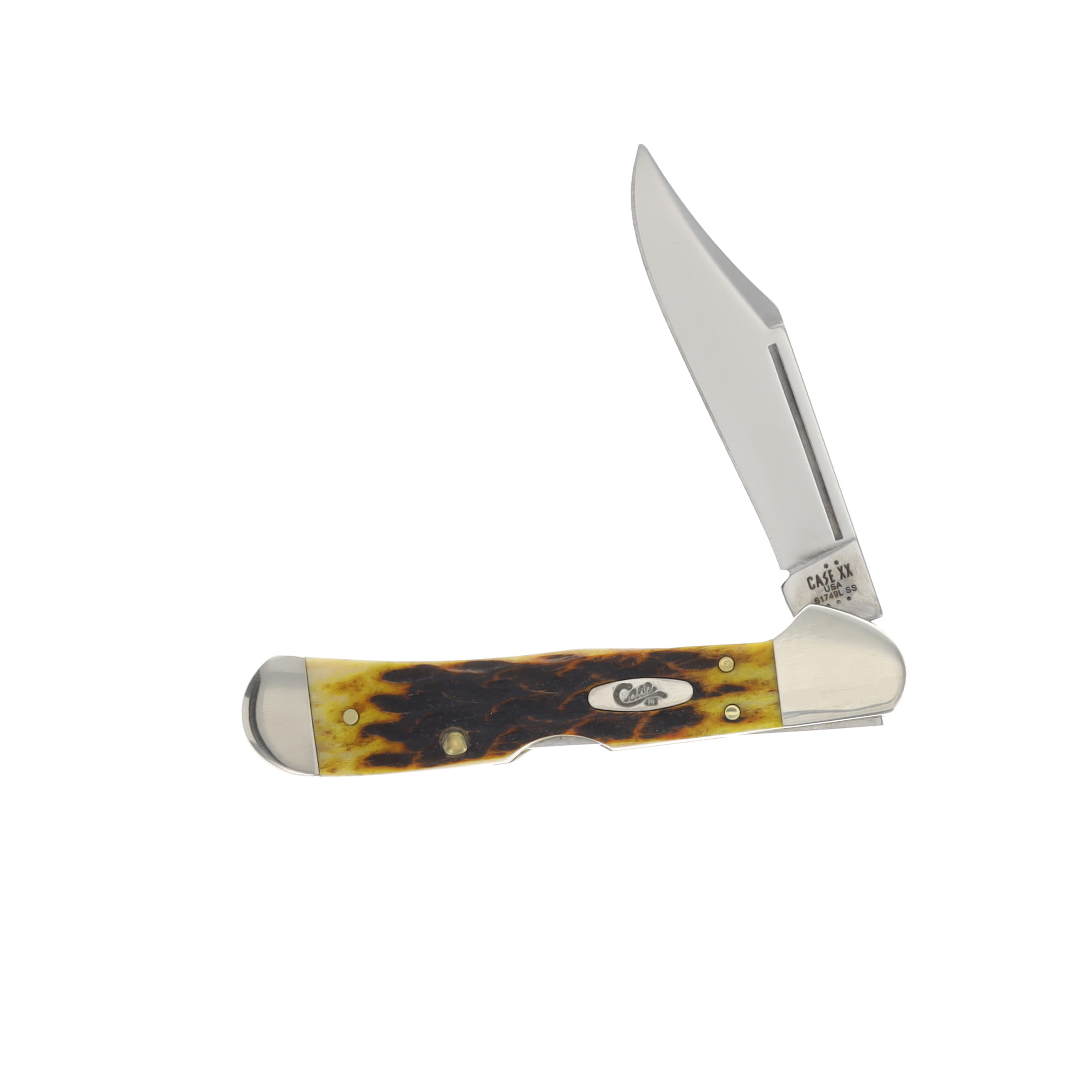 Case XX Heritage Jigged Honeycomb Bone Mini CopperLock Folding Knife CA32274 View 2