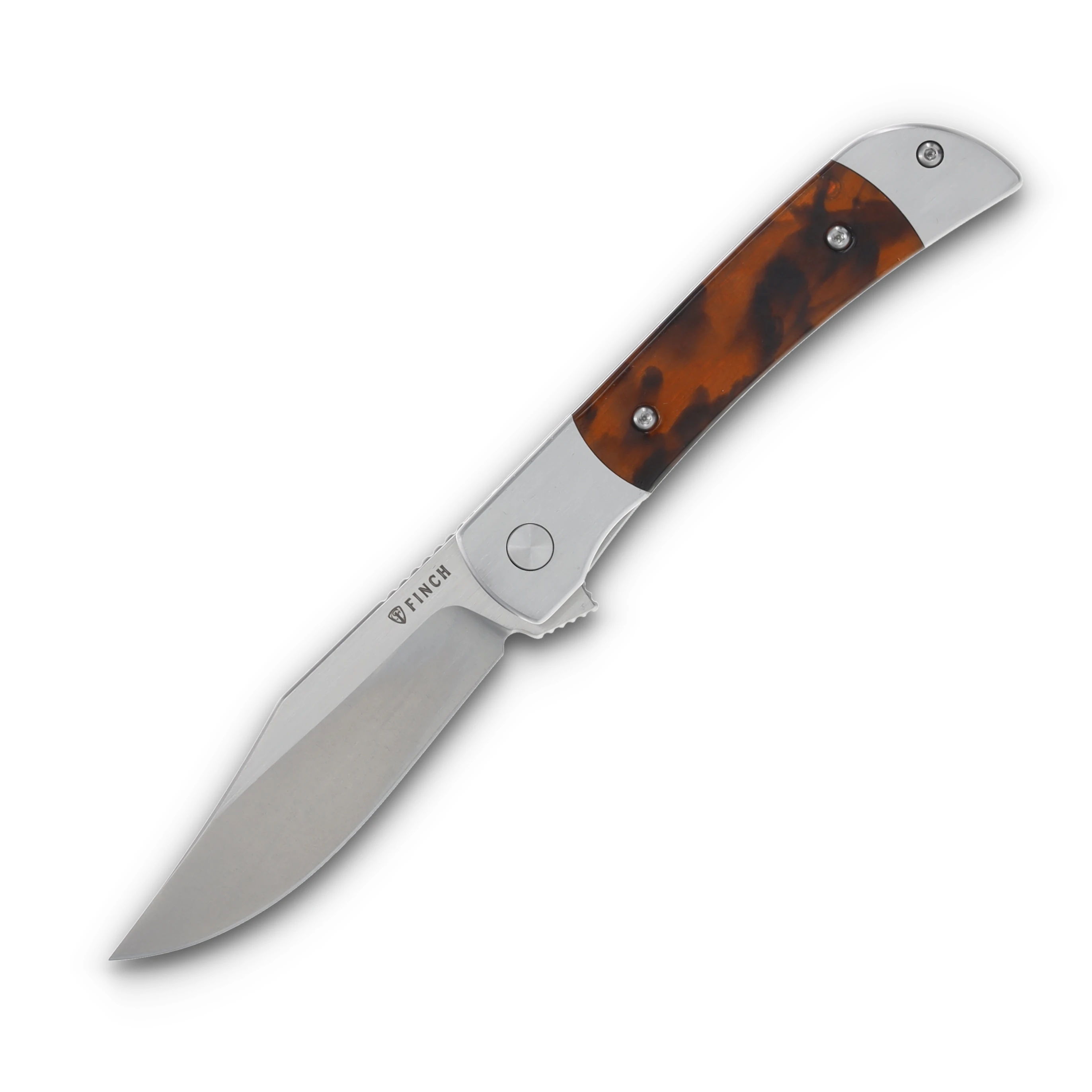 Finch Frog Leg Tortoise Resin Satin & Stone Blade FL525 View 1