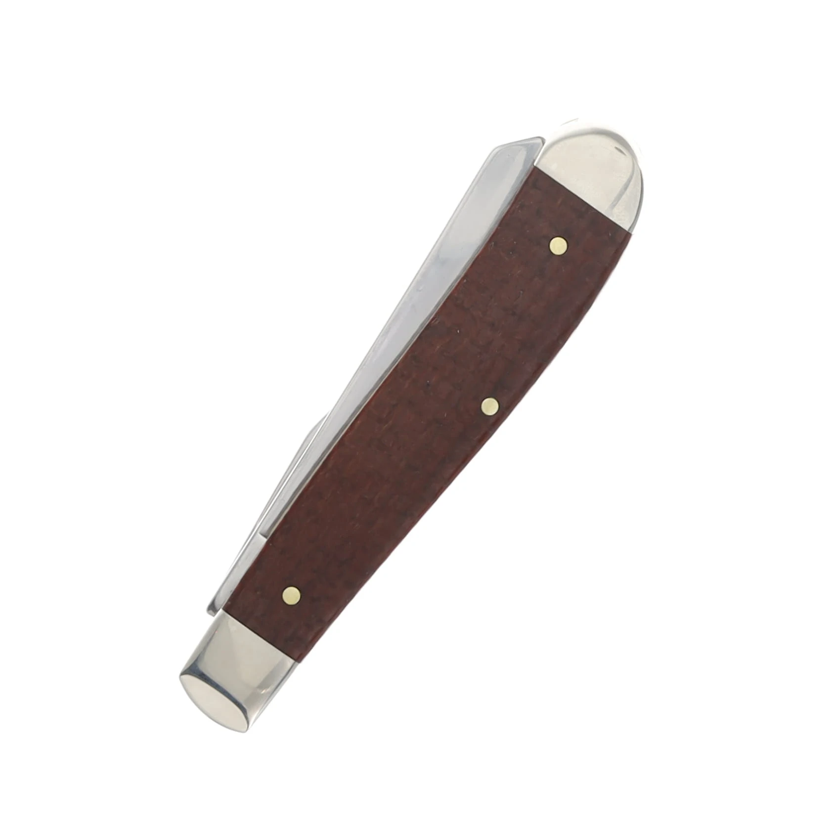Case XX Dark Red Burlap Micarta Mini Trapper Folding Knife CA12271 View 2