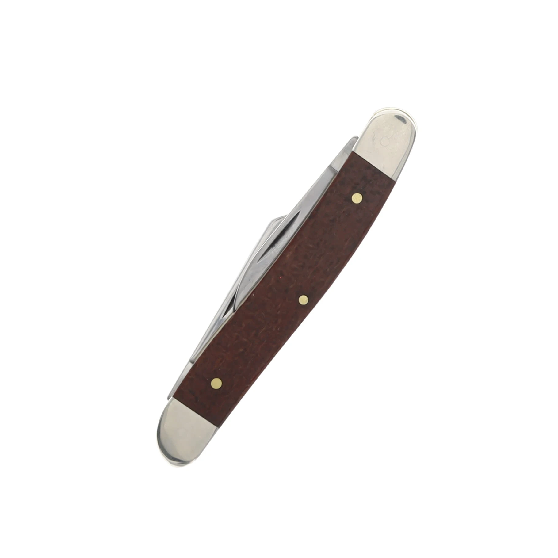 Case XX Dark Red Burlap Micarta Medium Stockman Folding Knife CA12272 View 2