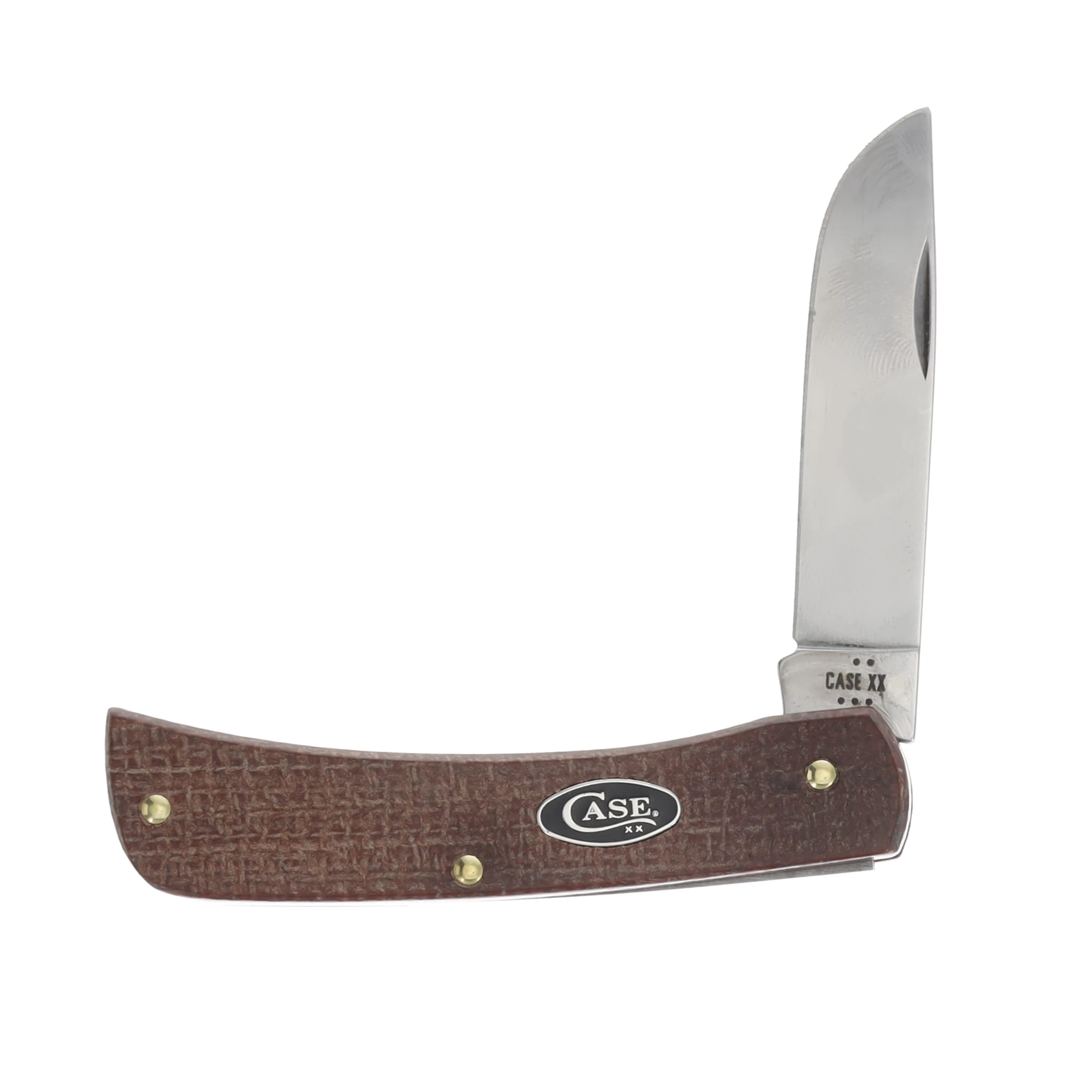 Case XX Dark Red Burlap Micarta Sod Buster Jr Folding Knife CA12273 View 1