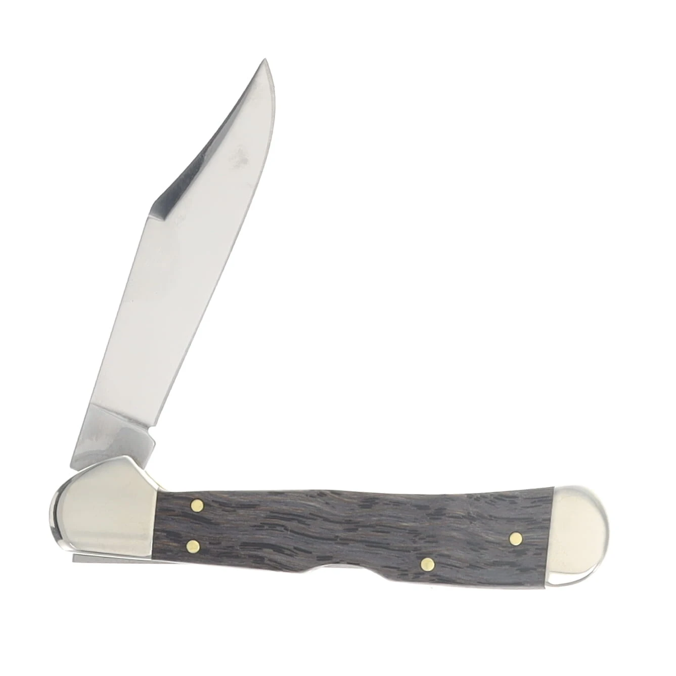 Case XX Black Curly Oak Wood Mini CopperLock Folding Knife CA14010 View 4