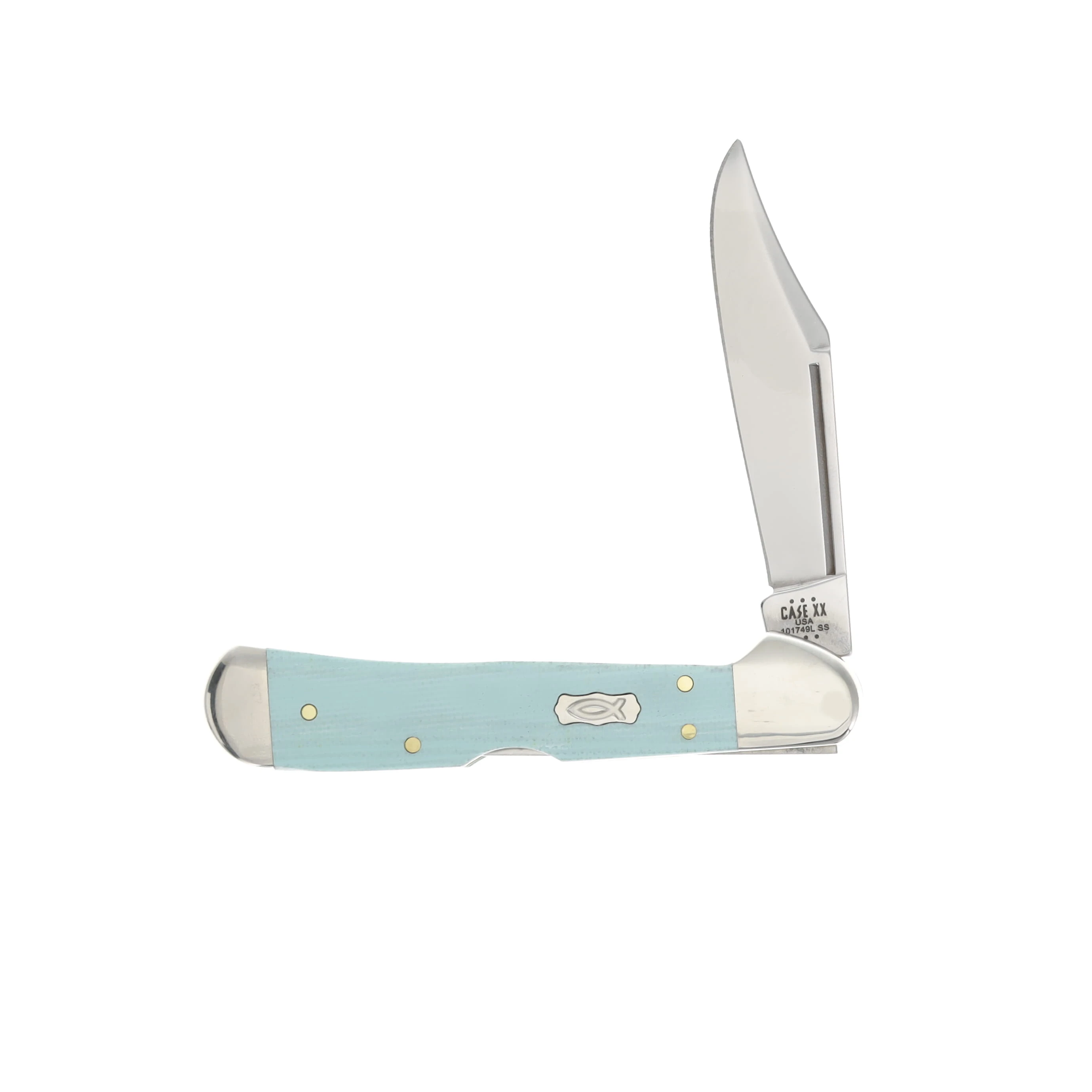 Case XX Seafoam Green G-10 Mini CopperLock Folding Knife CA18109 View 2