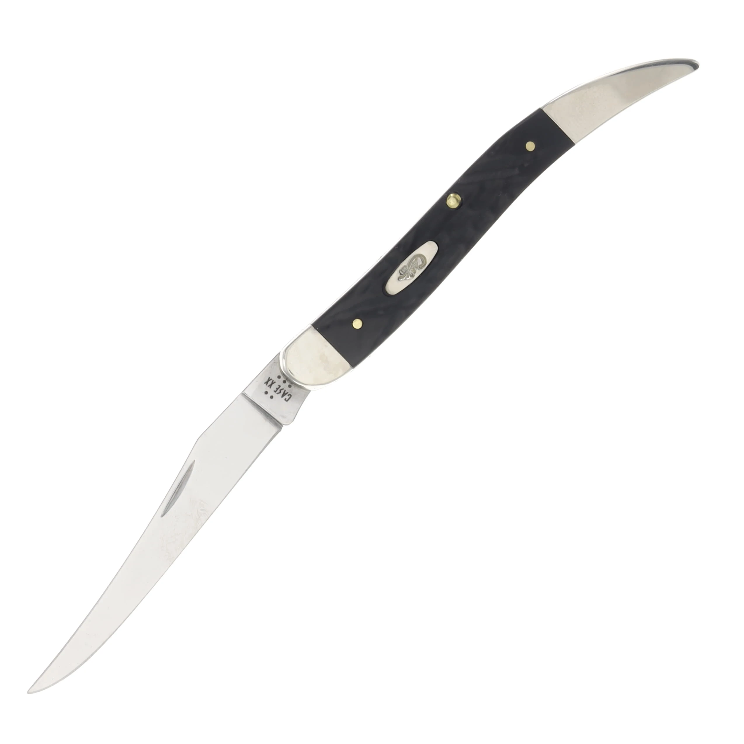 Case XX Jigged Rough Black Synthetic Medium Texas Toothpick Folding Knife CA18242 View 2