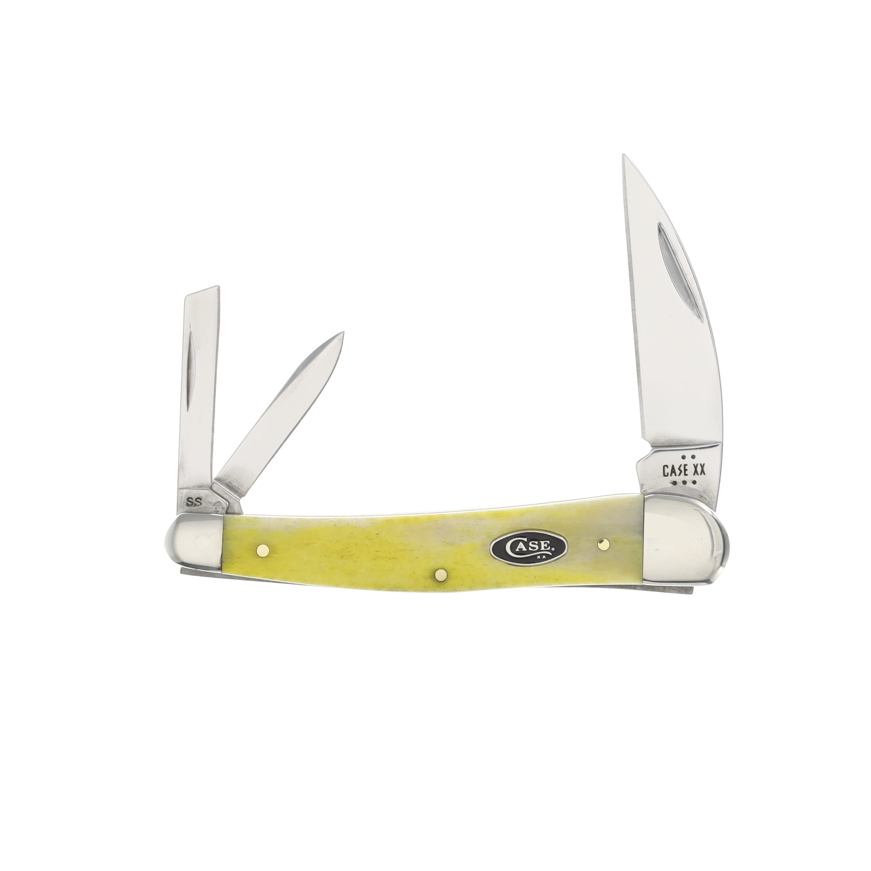 Case XX Smooth Yellow Bone Seahorse Whittler Folding Knife CA20028 View 1